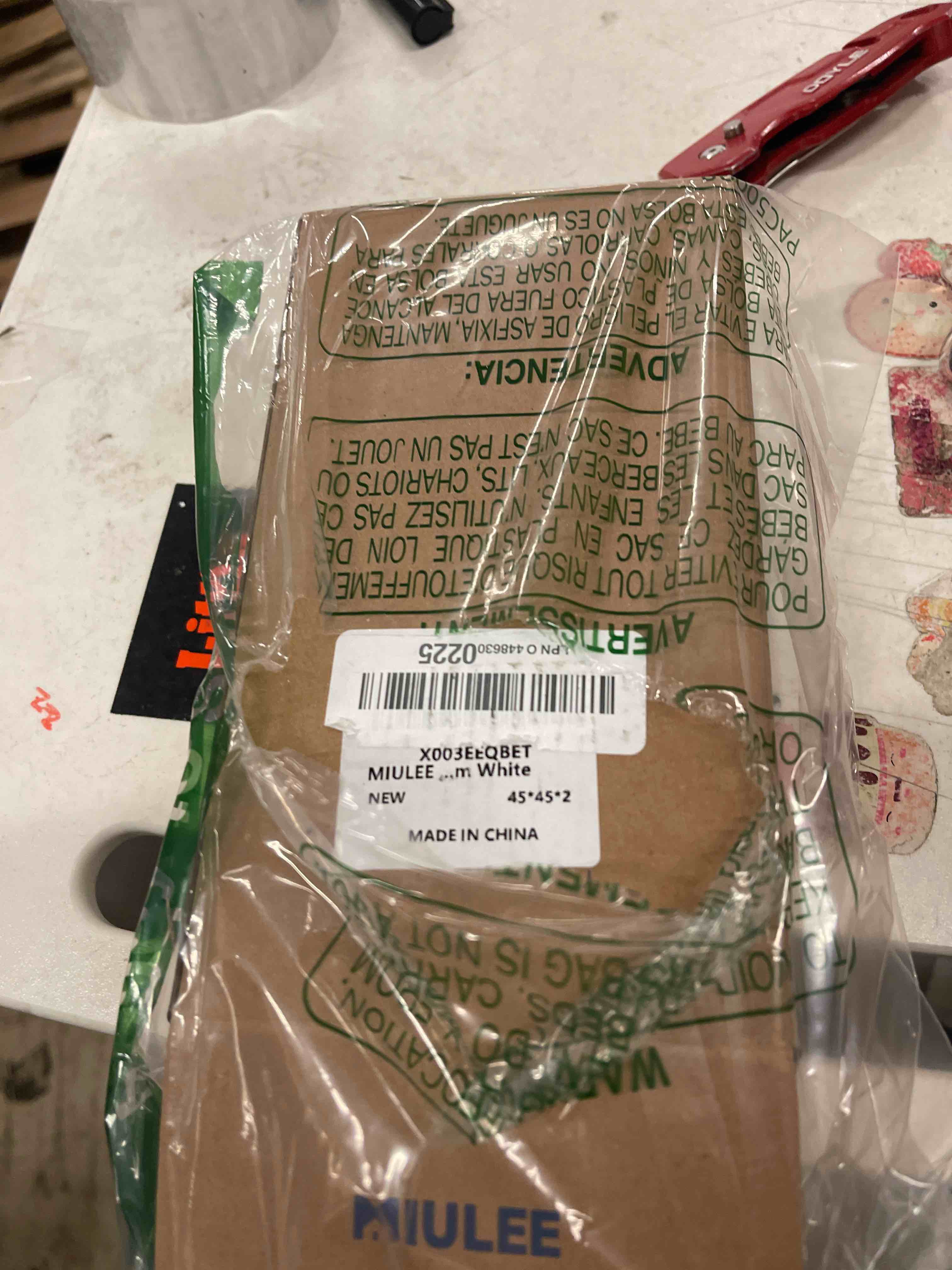 Condition photo showing New/Like New for MIULEE Pack of 2 Corduroy Decorative Throw Pillow Covers 18x18 Inch Soft Boho Striped Pillow Covers Modern Farmhouse Home Decor for Sofa Living Room Couch Bed Cream White 18" x 18" (Pack of 2) Cream White 2