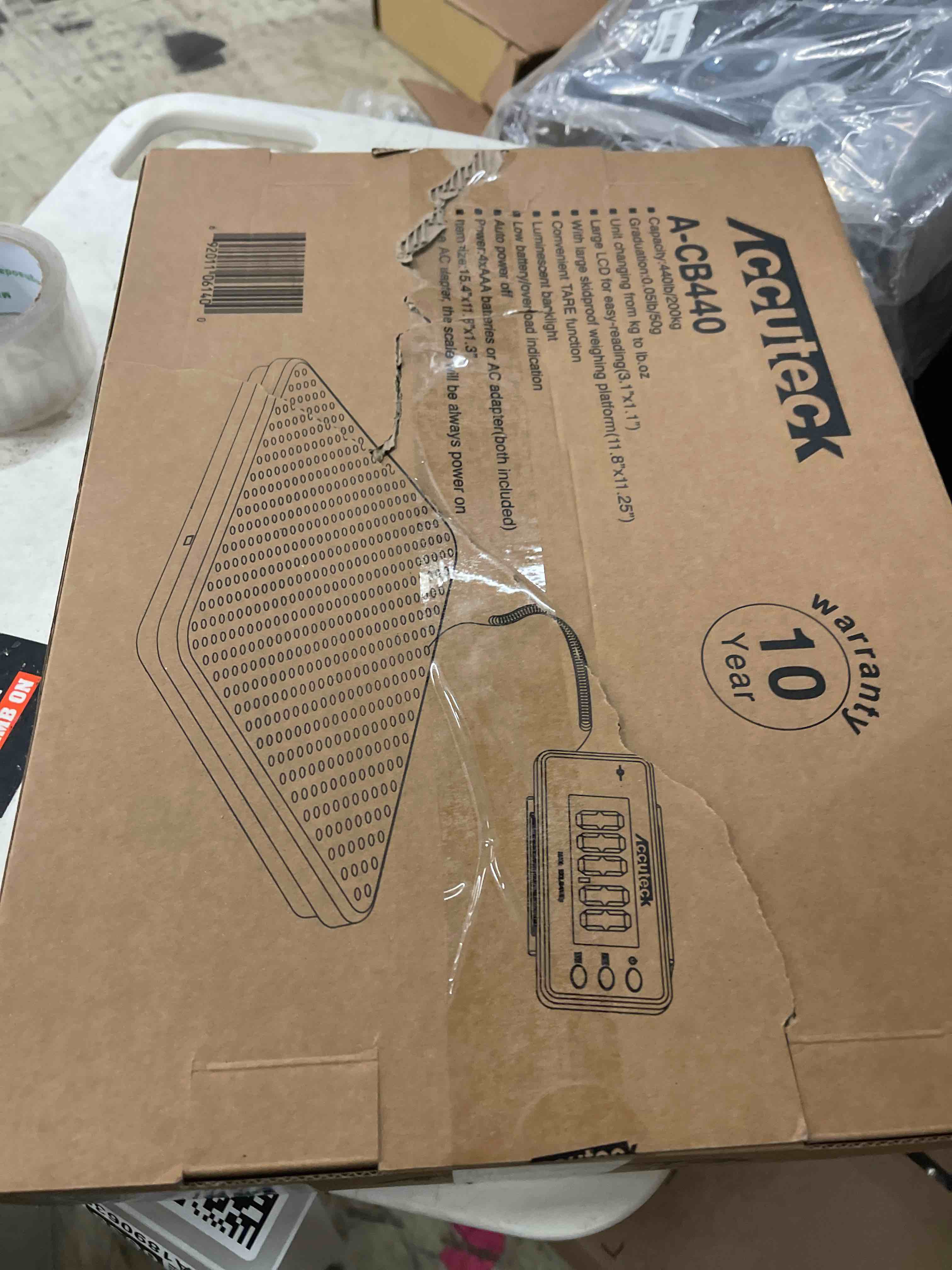 Condition photo showing New/Like New for ACCUTECK 440lb Heavy Duty Digital Metal Industry Shipping Postal Scale (ACB440) (5-(Pack))