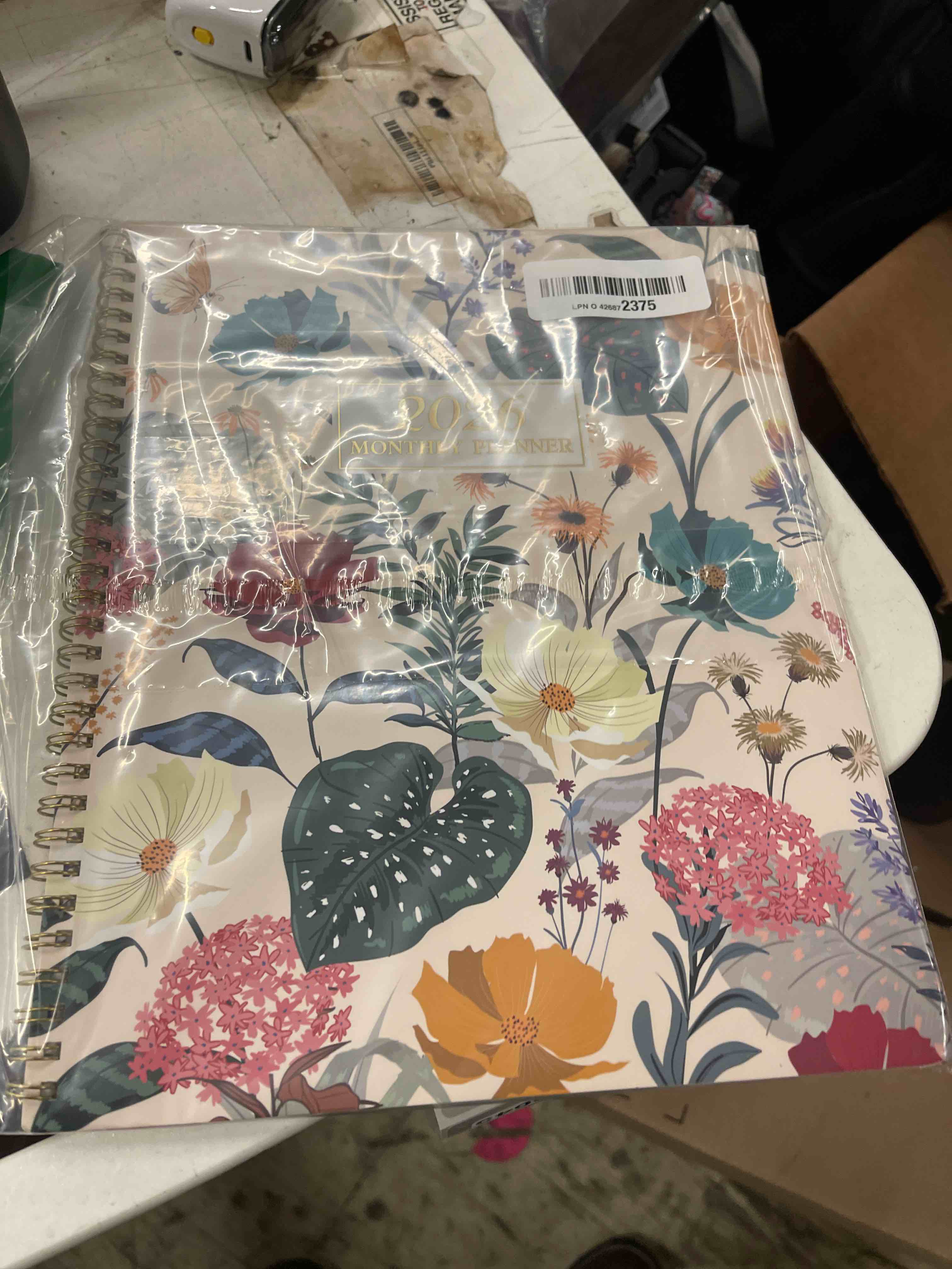 Condition photo showing New/Like New for 2026 Monthly Planner - January 2026 - December 2026, 9'' x 11'', 12 Months Planner 2026, Colorful Monthly Tabs, Premium Paper, Spiral Bound, Floral
