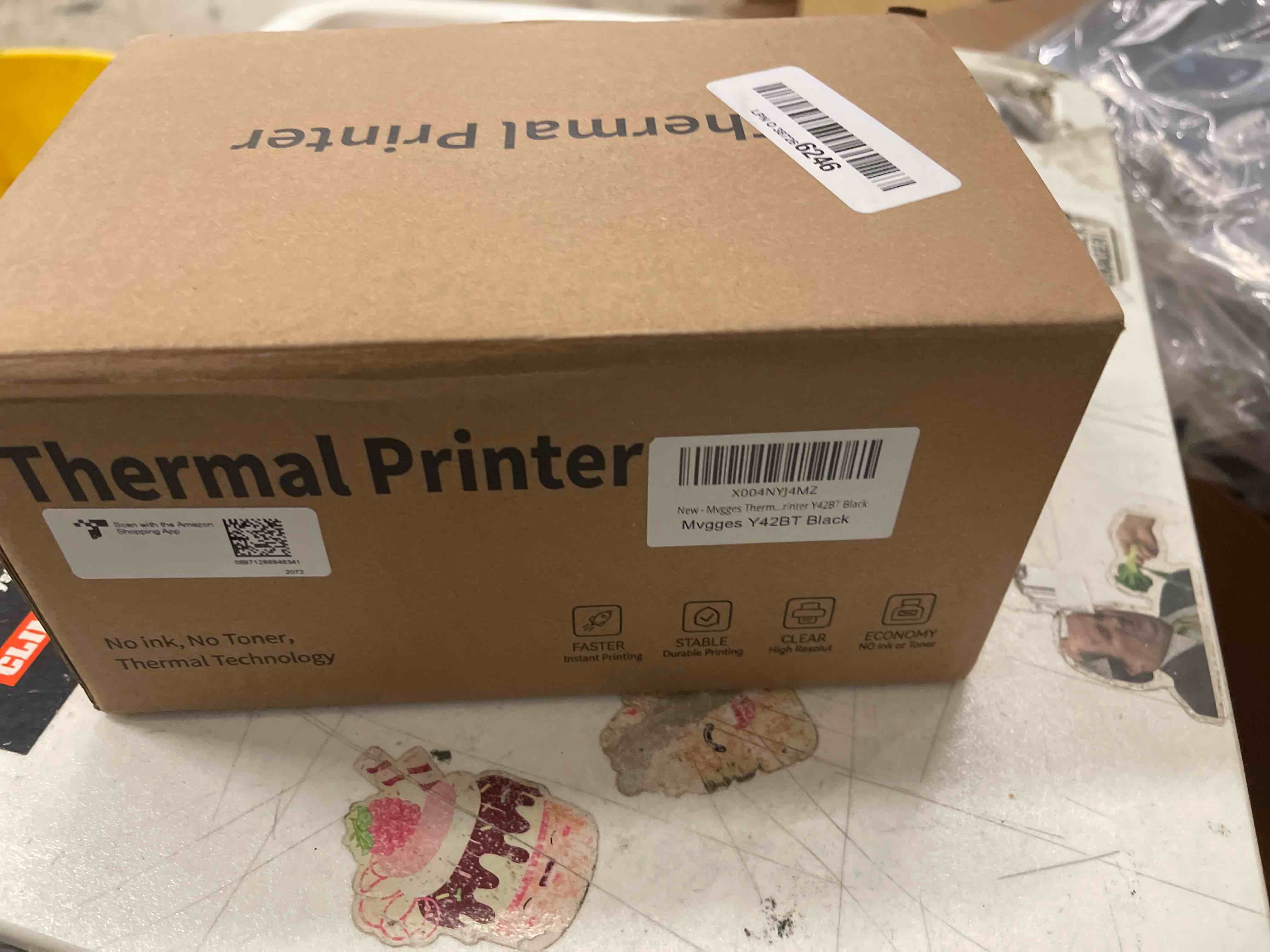 Condition photo showing New/Like New for Mvgges Shipping Label Printer,Bluetooth 4x6 Thermal Label Printer for Small Business Office or Home, Compatible with Android, iOS, Windows and Mac, Widely Used for Amazon,Ebay,USPS,Etsy Black