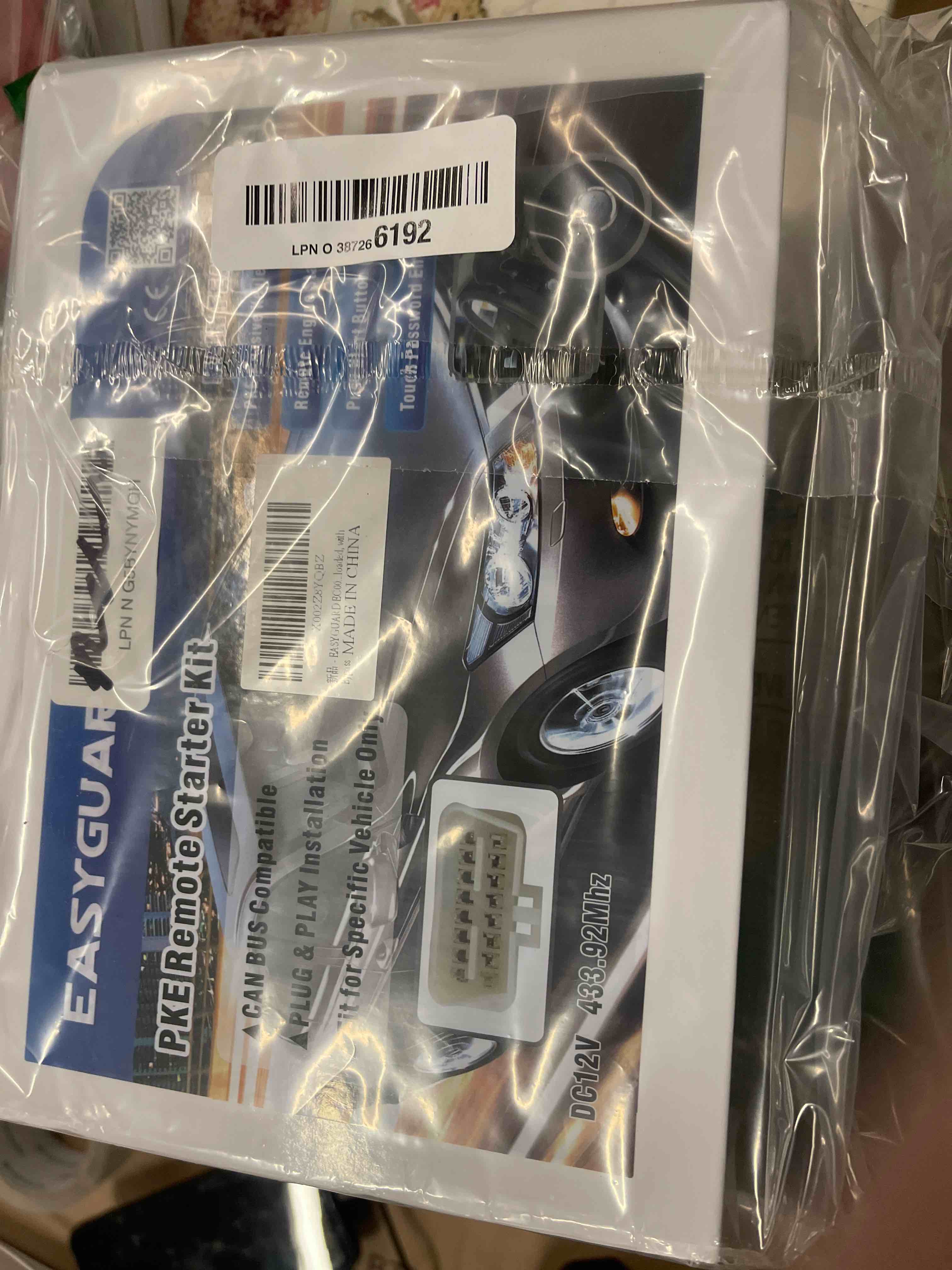 Condition photo showing New/Like New for EASYGUARD EC002PP Remote Starter with PKE Passive keyless Entry, Push Start Button, Fit for Key Start Gas Engine Jeep Wrangler 10-18 only firmware preloaded