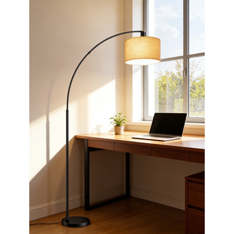 Modern arc floor lamp with remote control stepless dimmable LED