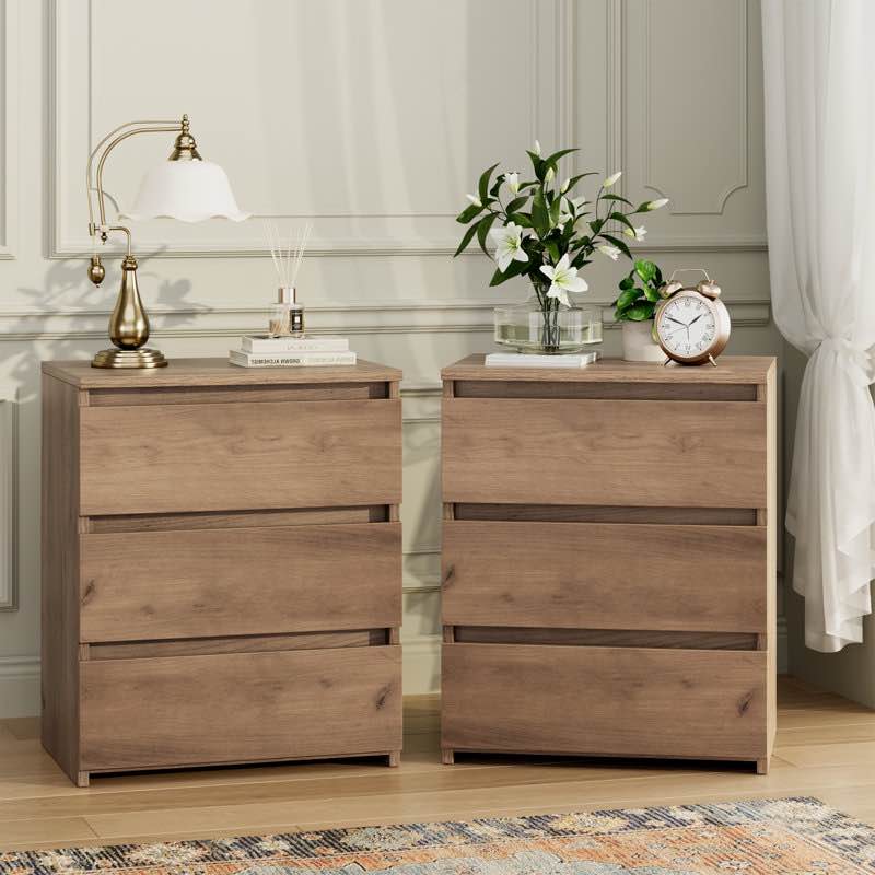 bozidar 3 - drawer nightstand (set of 2)