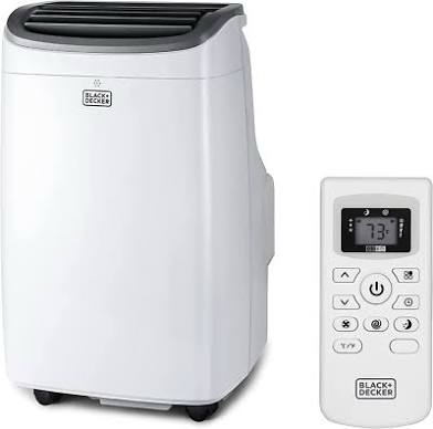 BLACK+DECKER 8 000 BTU Portable Air Conditioner up to 350 Sq. with Remote Control  White