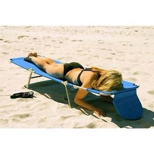 Ostrich Folding Chaise Lounge  Blue