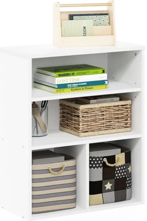 Furinno Pasir 3 Tier Display Bookcase, White