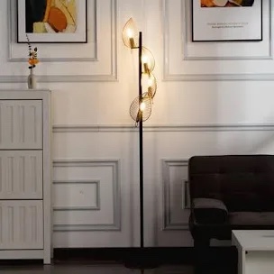 67.3'' Tree Floor Lamp Black 