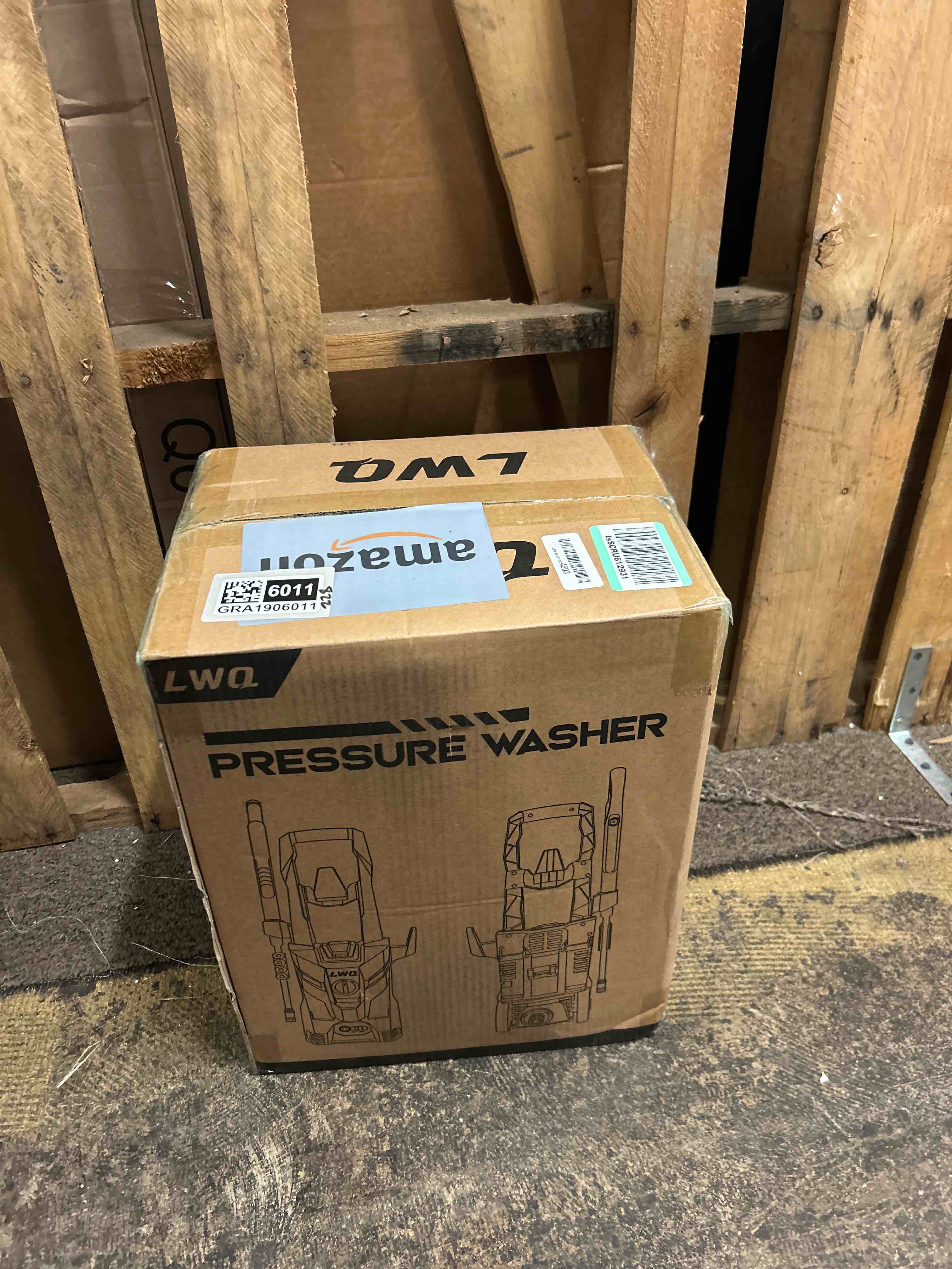 Condition photo showing New/Like New for pressure washer, power washer with 4 quick connect nozzles 1 foam cannon, high pressure cleaning machine for cars/fences/driveways/patios/farms/home cleaning