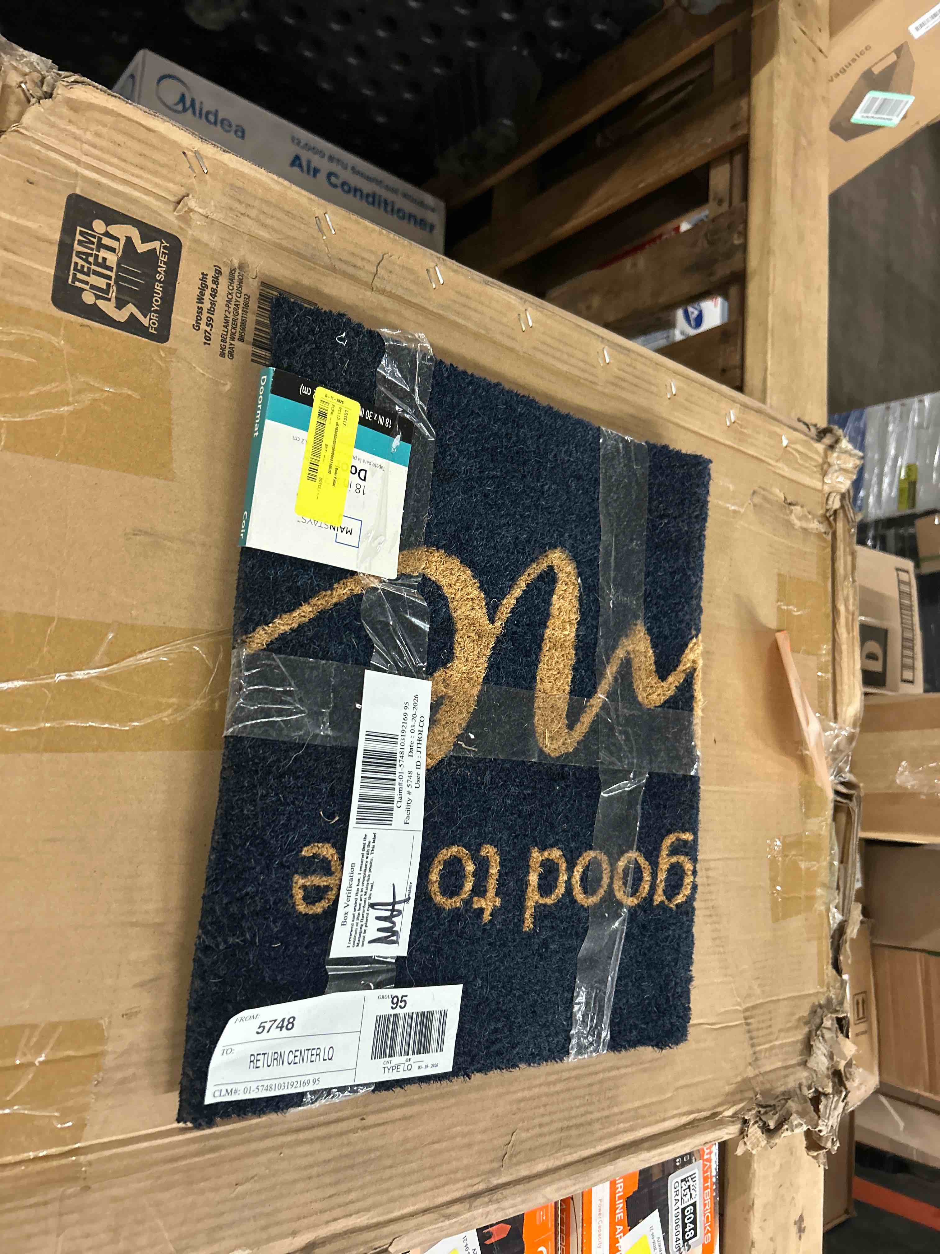Condition photo showing New/Like New for mainstays coir navy good to be home doormat 18 x30