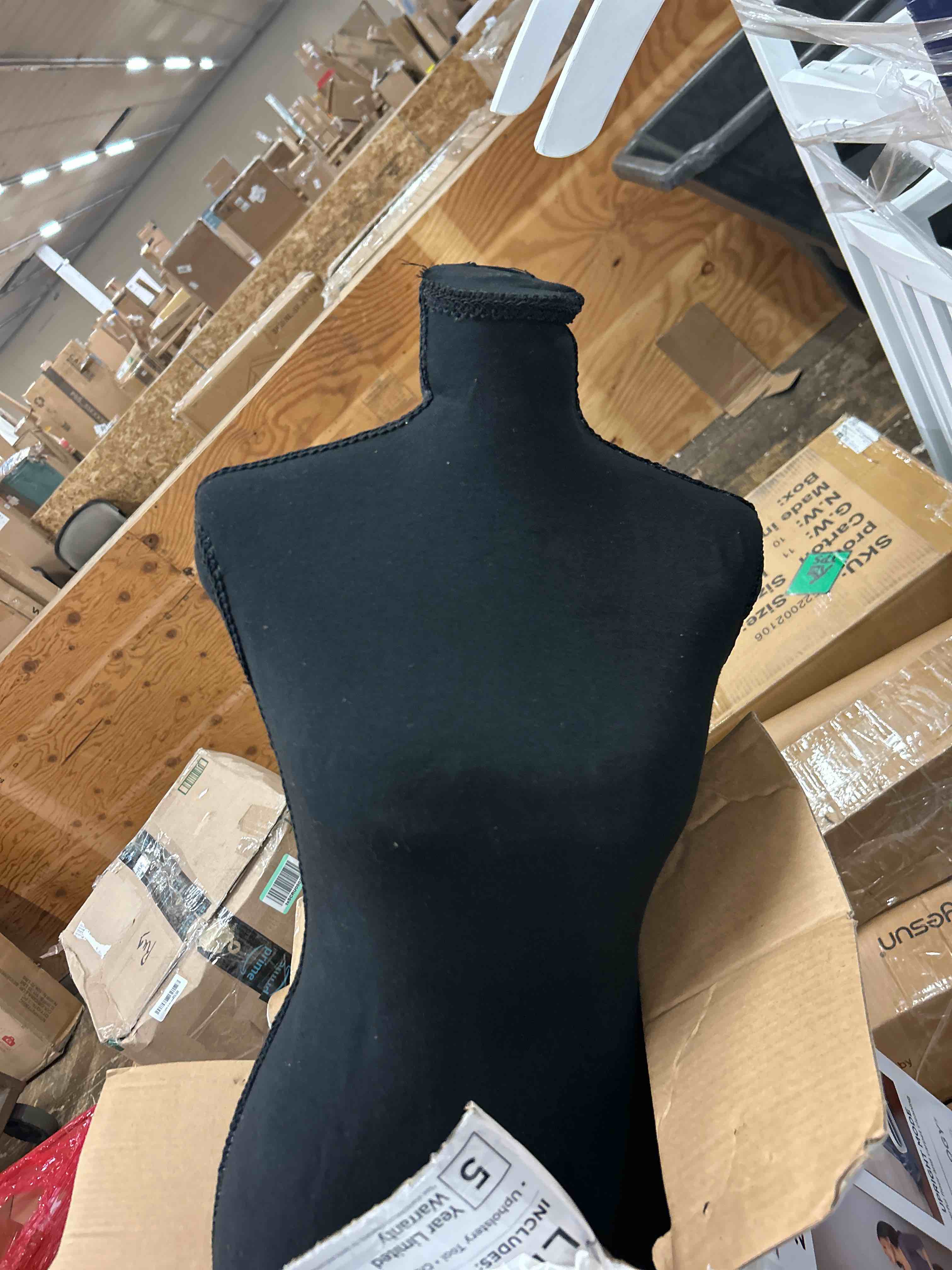 Condition photo showing Good Condition for fdw female mannequin body dress form sewing mannequin torso manikin with tripod base stand adjustable mannequin for sewing clothes display (black, 59-67 inches)