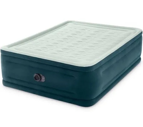intex 24 dream lux pillow top dura-beam airbed mattress with internal pump - queen
