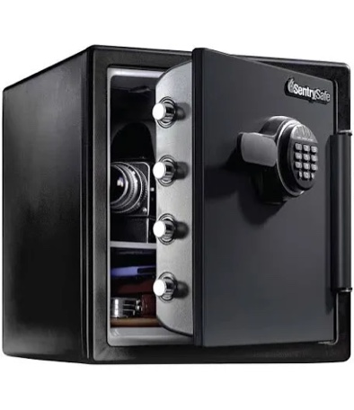 Condition photo showing New/Like New for sentrysafe sfw123es fire-resistant and water-resistant safe with digital keypad lock  1.23 cu. ft.