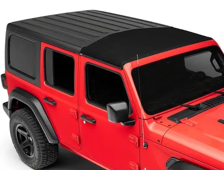 bestop 5245417 black twill sunrider for hardtop 2018-current jeep wrangler jl & jeep gladiator
