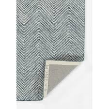 momeni charles hand tufted wool zig zag denim area rug 3' 6''  x 5' 6''