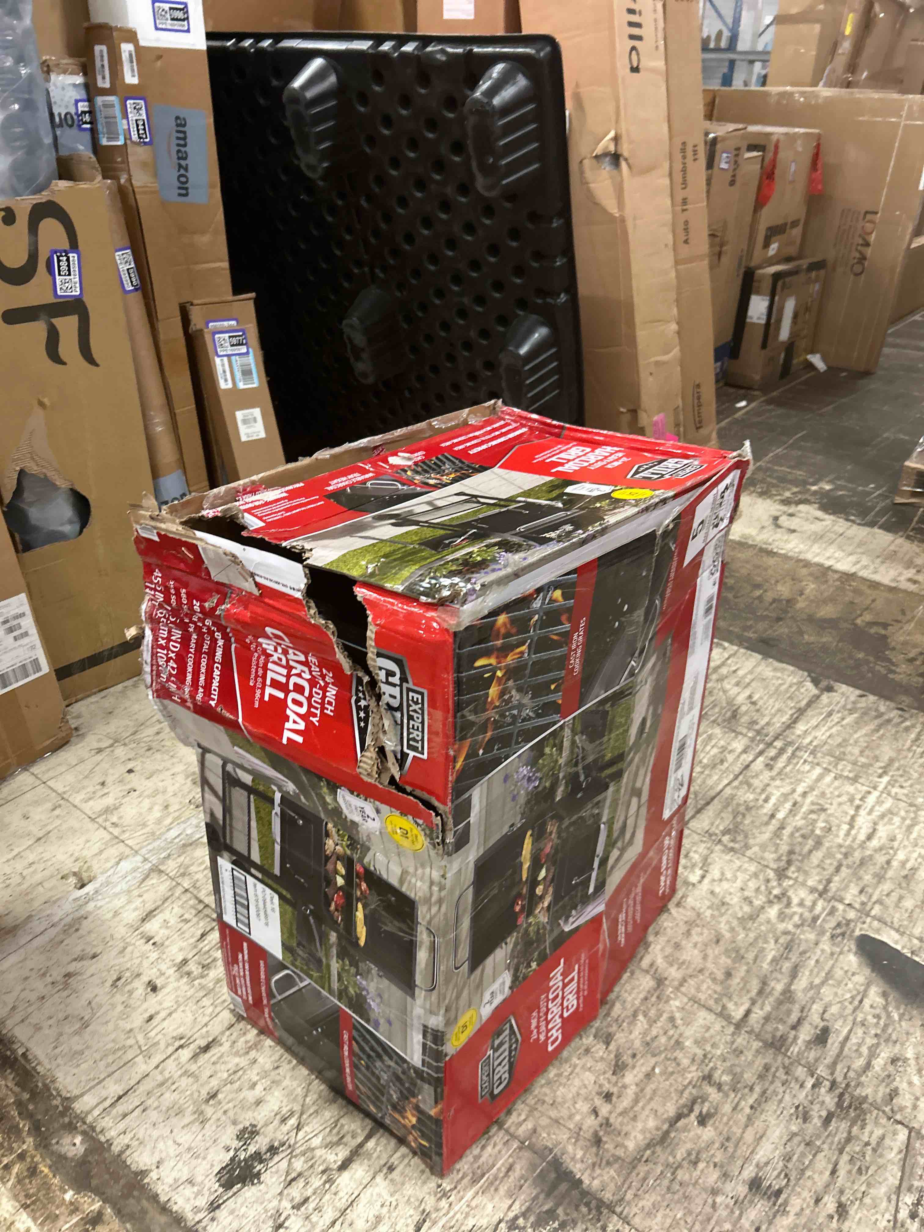 Condition photo showing New/Like New for expert grill charcoal grill, 24 inch heavy duty charcoal grill with wheels, black