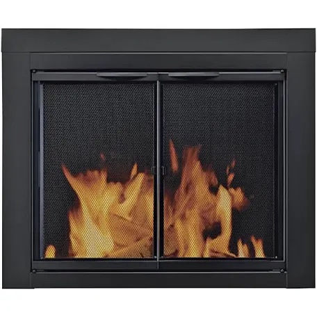 Condition photo showing New/Like New for pleasant hearth an-1012 fireplace screen, large, black
