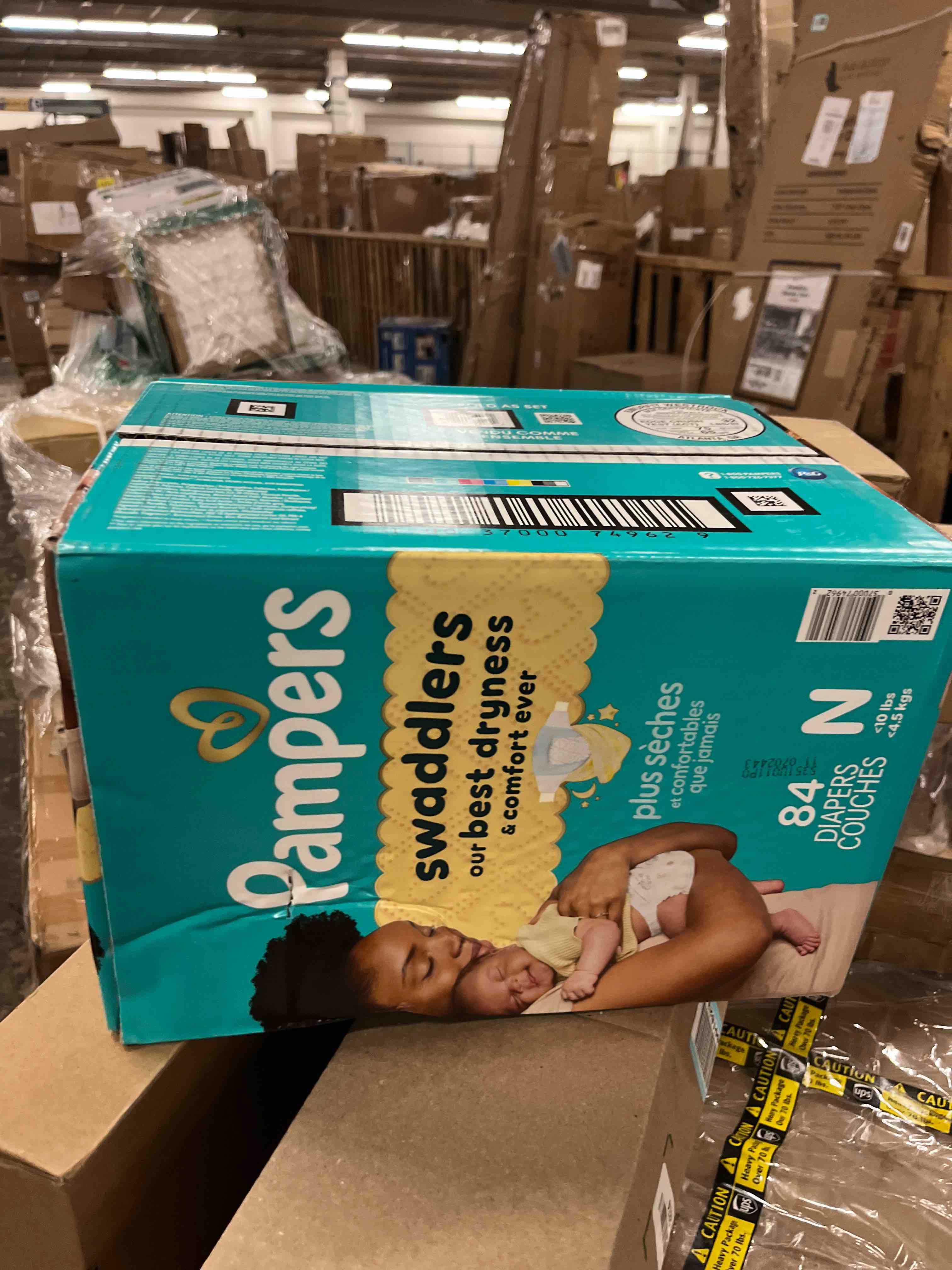Condition photo showing New/Like New for pampers swaddlers sensitive disposable diapers - size 0 - 84ct