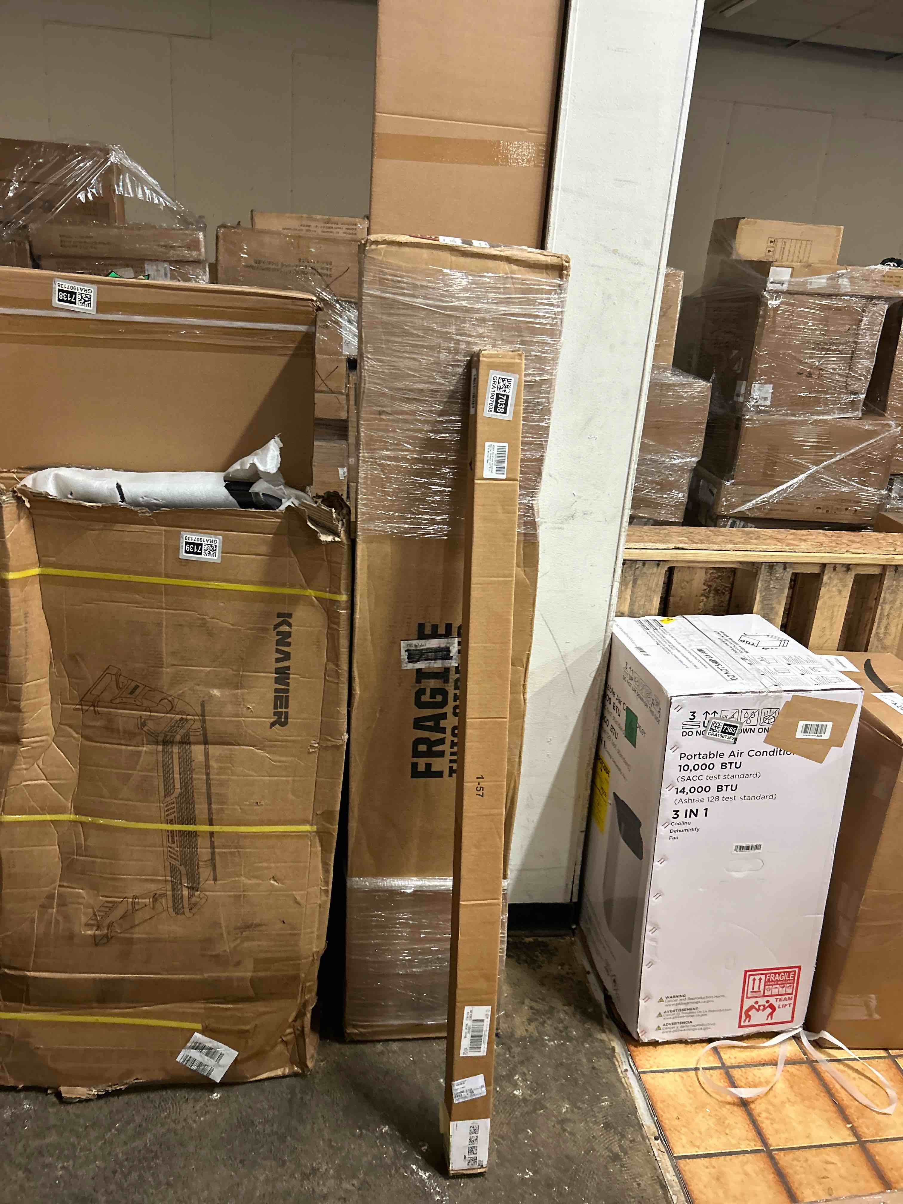 Condition photo showing New/Like New for cordless roller shades blackout blinds for windows room darkening rolled up shades with spring system, uv protection window shades door blinds for home and office (57" w x 72" h, white)