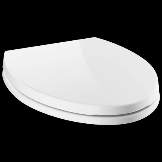 Condition photo showing New/Like New for delta faucet morgan elongated slow-close white toilet seat with non-slip seat bumpers, white 811903-wh