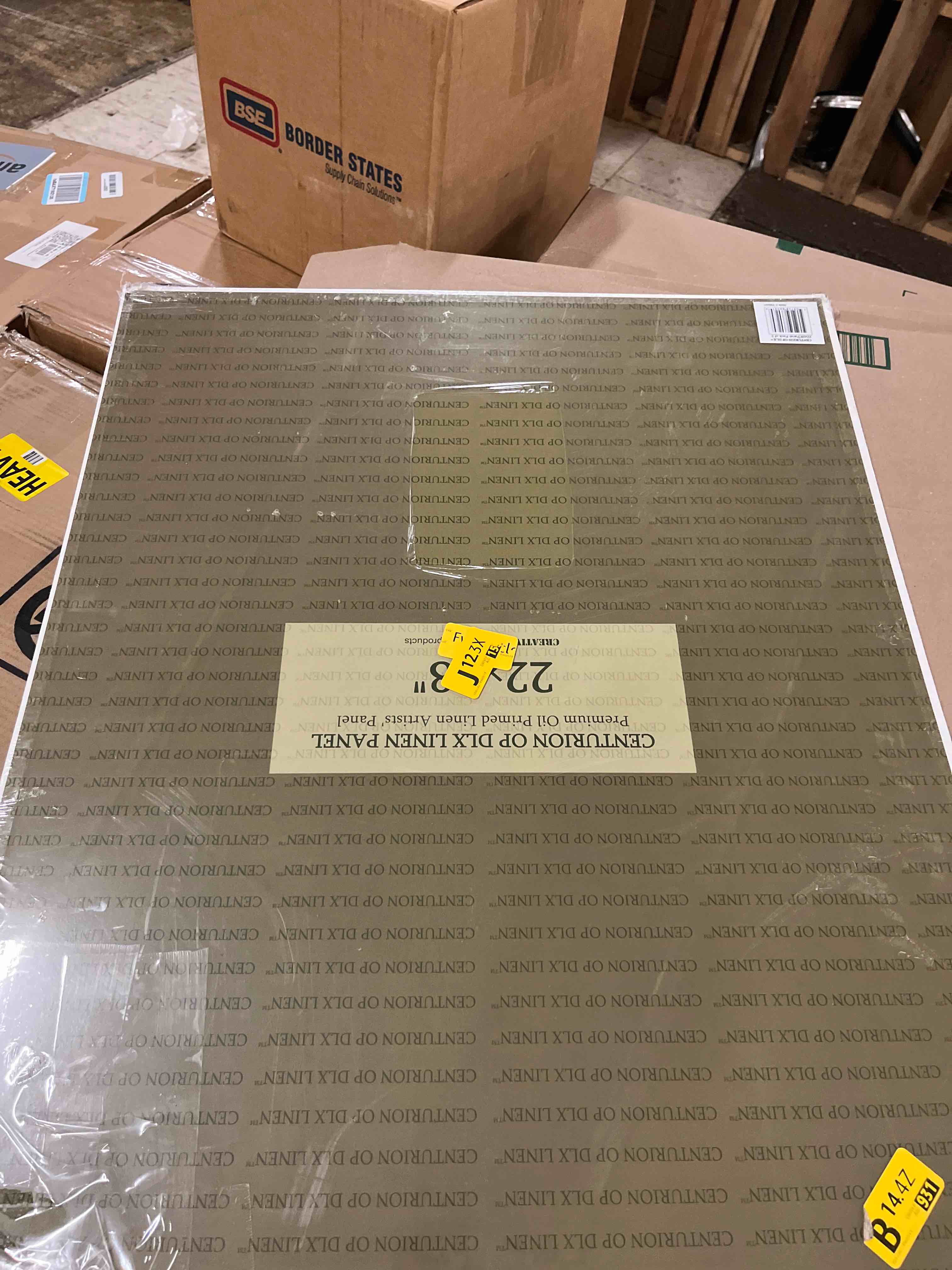 Condition photo showing New/Like New for centurion deluxe professional oil primed linen canvas panels - 22 x28 - 3 pack of linen canvases for painting artwork and more