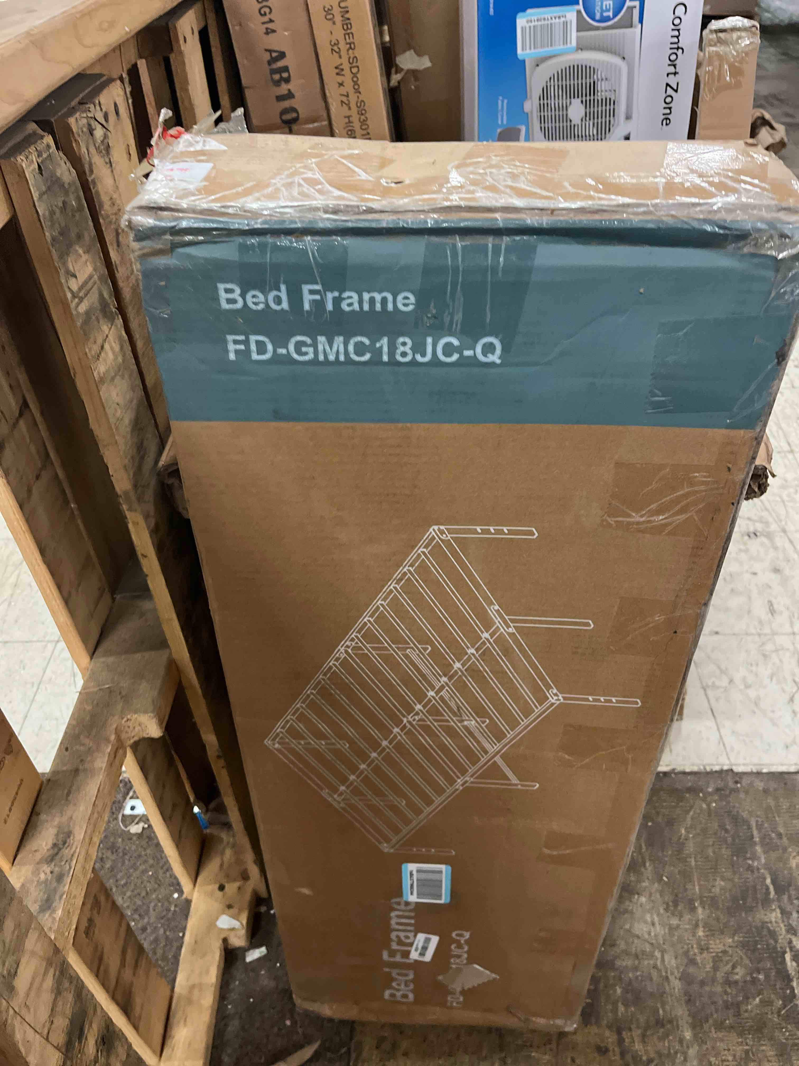 Condition photo showing New/Like New for dumos queen size 18 inch bed frame - metal platform bed frame mattress foundation with steel slat support, no box spring needed, storage space under base, easy assembly, black