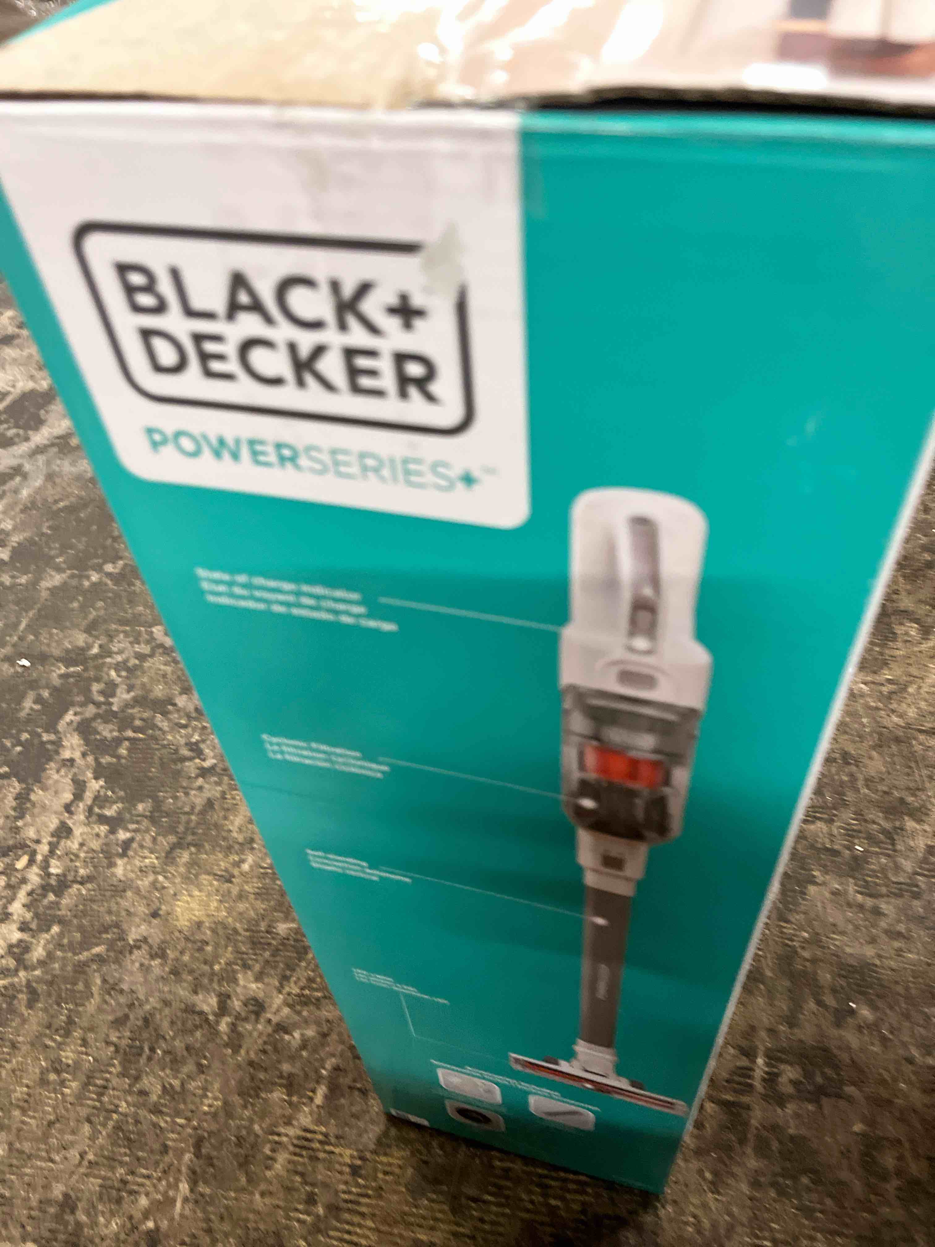 Condition photo showing New/Like New for black+decker powerseries+ 20v max cordless stick vacuum with led floor lights, lightweight, multi-surface (bhfea520j) , gray