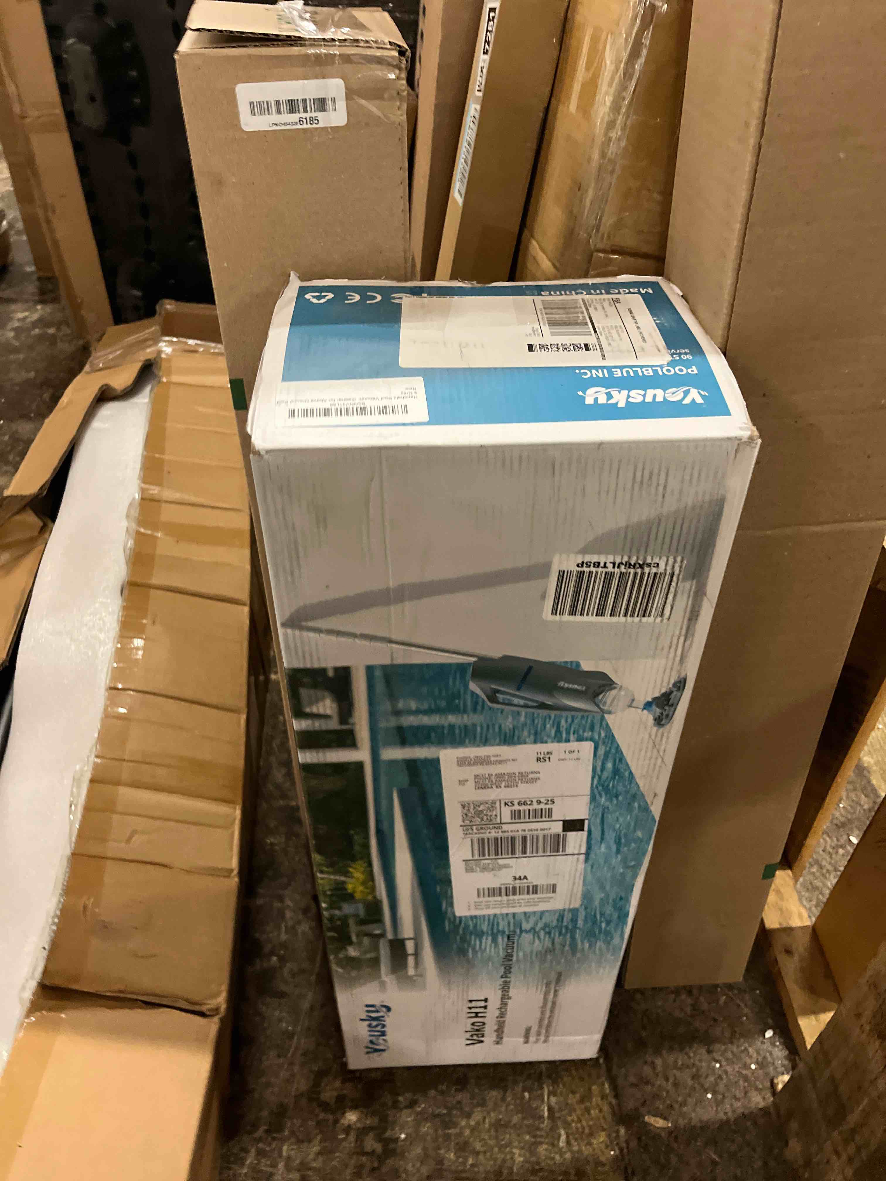 Condition photo showing New/Like New for cordless pool vacuum for above ground pool with telescopic pole, 18.5 gpm powerful suction, upgraded 60 mins runtime, rechargeable handheld pool cleaner with 2 brush heads for inground pools