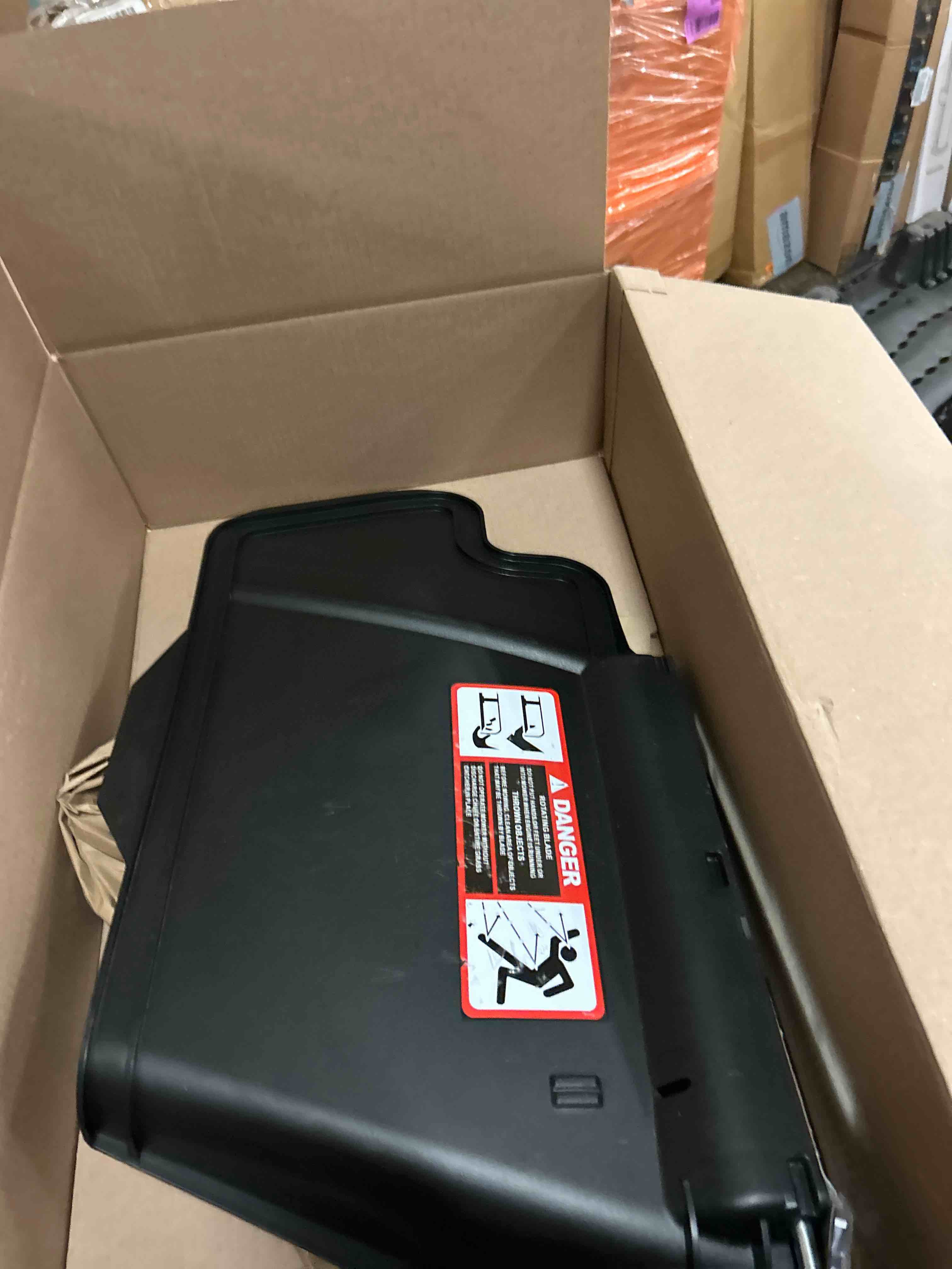 Condition photo showing New/Like New for tca16388 discharge chute kit compatible with john deere 54c, 54d, 48c, 62d, x300, x304, z355e, z355r, z375r lawn tractors, replaces tca16387 am128245 am128170 am126290 m136526