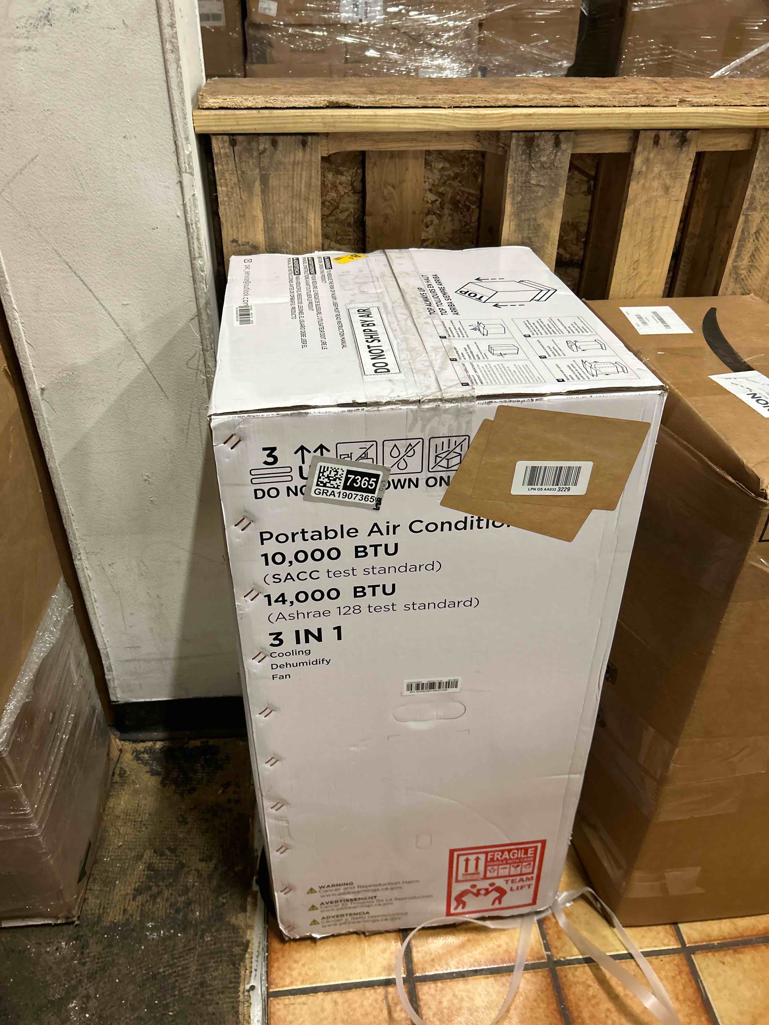Condition photo showing New/Like New for 14000 btu portable air conditioners with remote control, 3-in-1 free standing cooling ac unit with fan & dehumidifier, cools room up to 700 sq.ft, smart/sleep mode,3 speed,auto swing,24h timer