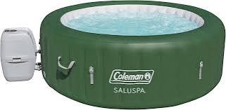 Condition photo showing New/Like New for coleman palm springs energysense airjet inflatable hot tub spa (77" x 28") | portable hot tub with 2 covers (1 energy-efficient thermal cover and 1 standard cover) | fits up to 4-6 persons | green