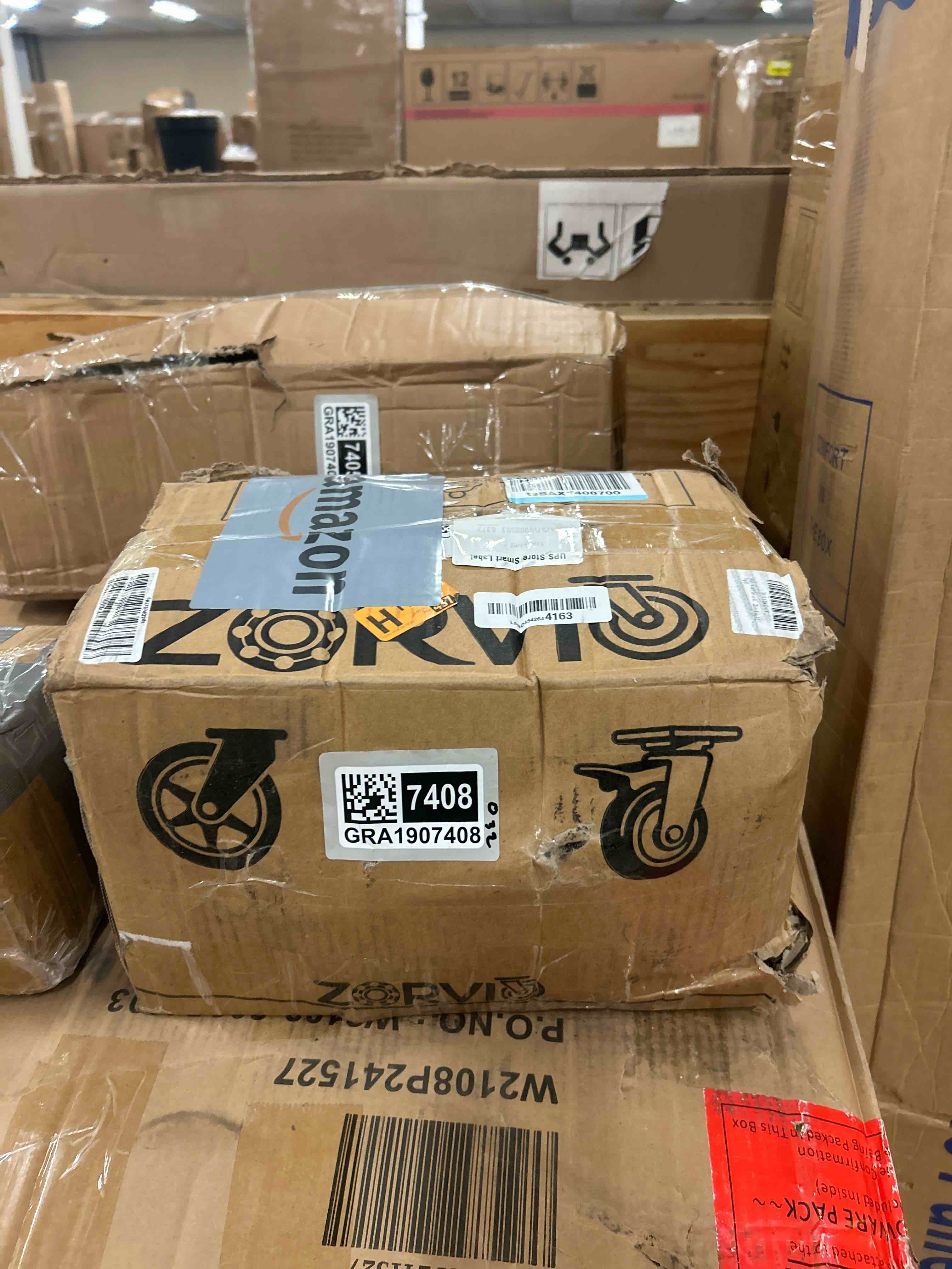 Condition photo showing New/Like New for caster wheels,industrial heavy duty caster set of 4,polyurethane surface tpe casters,load 5000lbs swivel brake plate casters,for industrial equipment (2side brake & 2 rigid, 6 inch)