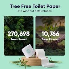 Condition photo showing New/Like New for bamboo toilet paper -24 rolls of septic safe organic toilet paper 3-ply, 300 sheets per roll - pfas free, fsc certified, plastic & chemical free - for home, boat & rv use