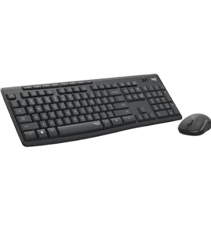 logitech - mk295 full-size wireless keyboard and mouse combo for windows and chrome os with silenttouch technology - graphite