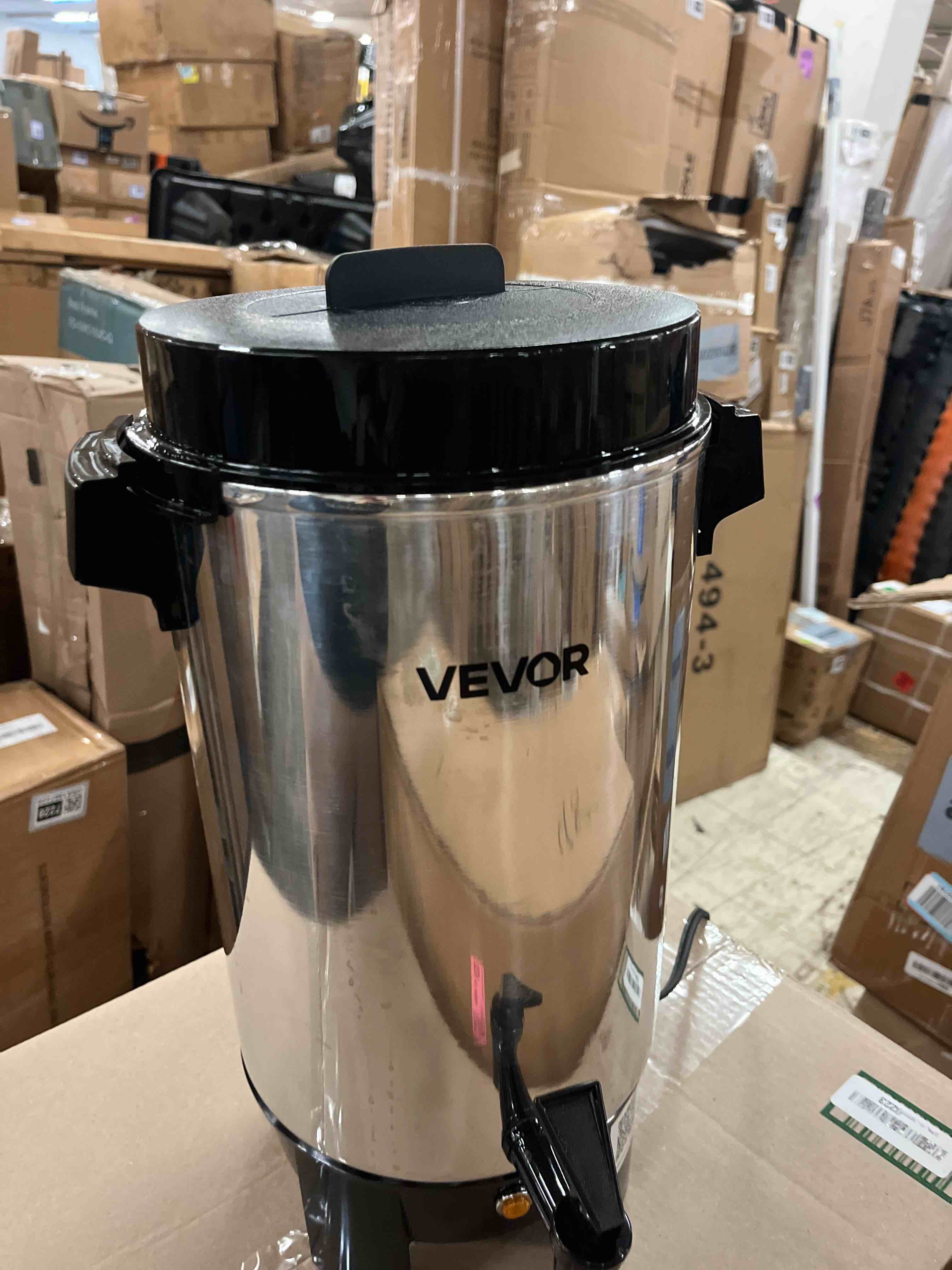 Condition photo showing Good Condition for vevor commercial coffee urn, 40 cup 203oz hot beverage dispenser with dripless faucet, 1090w quick-brewing coffee maker, automatic temperature control, for catering, party, church & restaurant