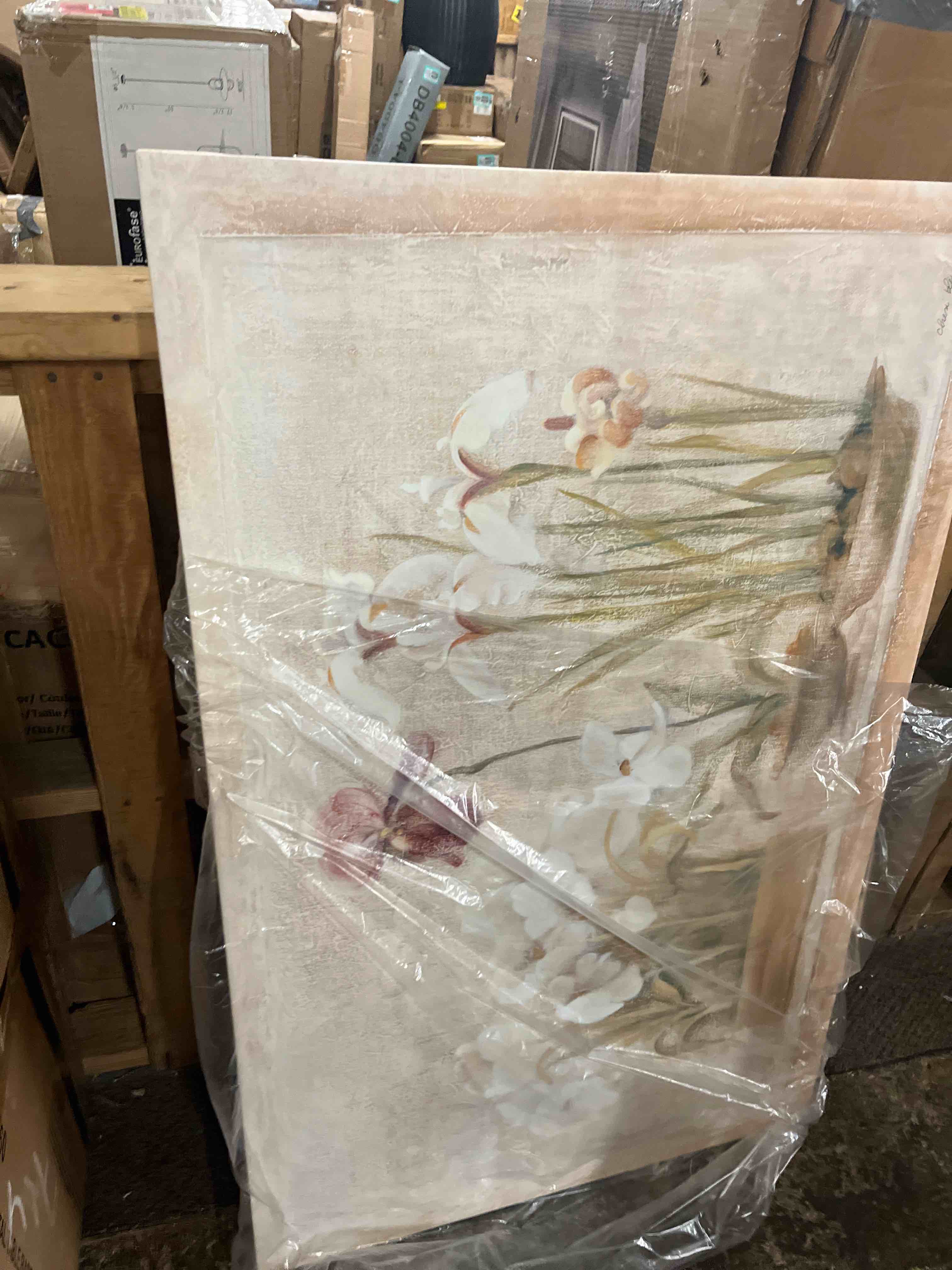 Condition photo showing New/Like New for trademark fine art canvas wall art - cheri blum 'asian florals' wall art for living room, bedroom, or office décor