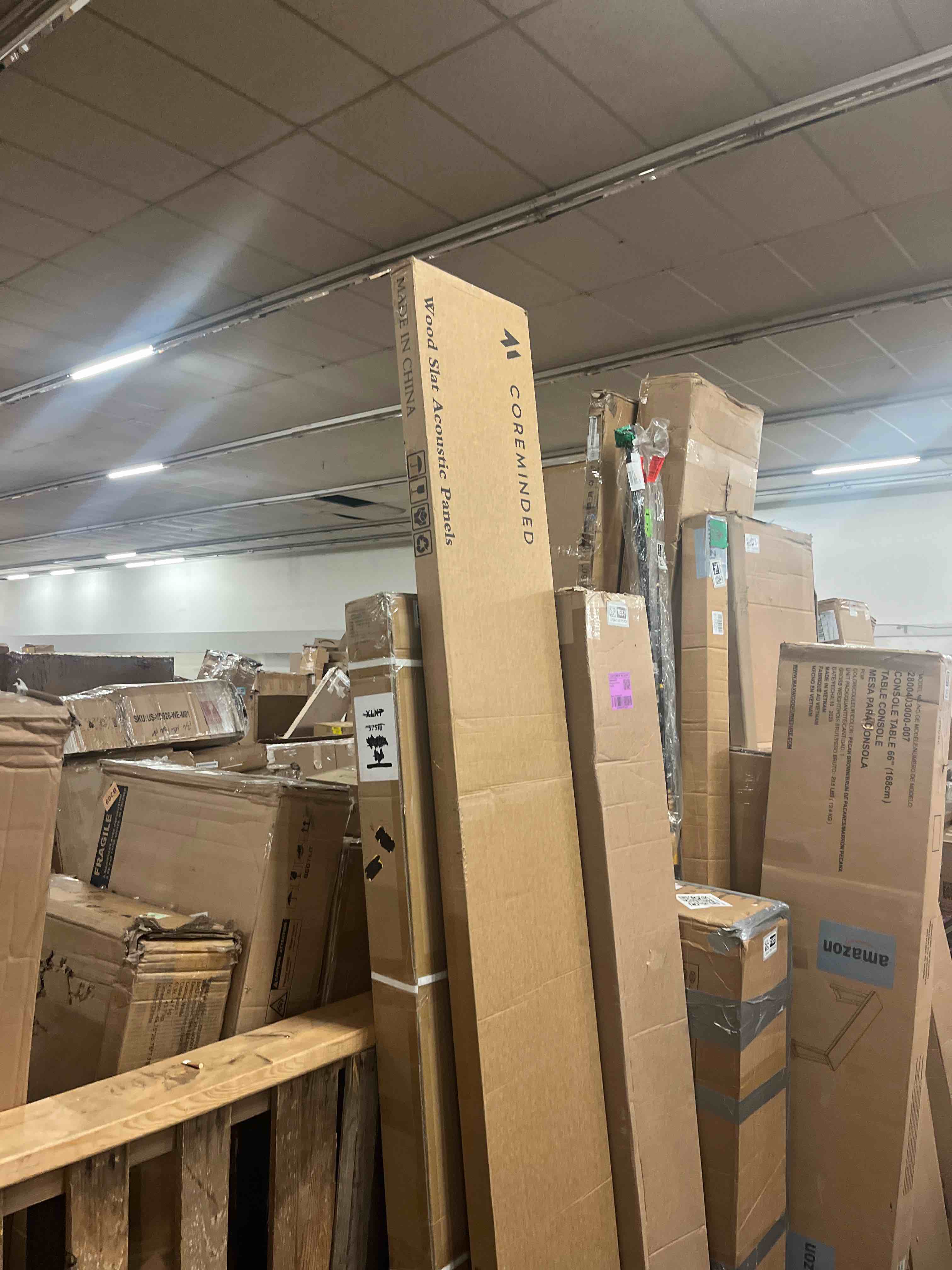 Condition photo showing New/Like New for 2-pack acoustic wood slat panels - soundproof wall paneling for interior decor