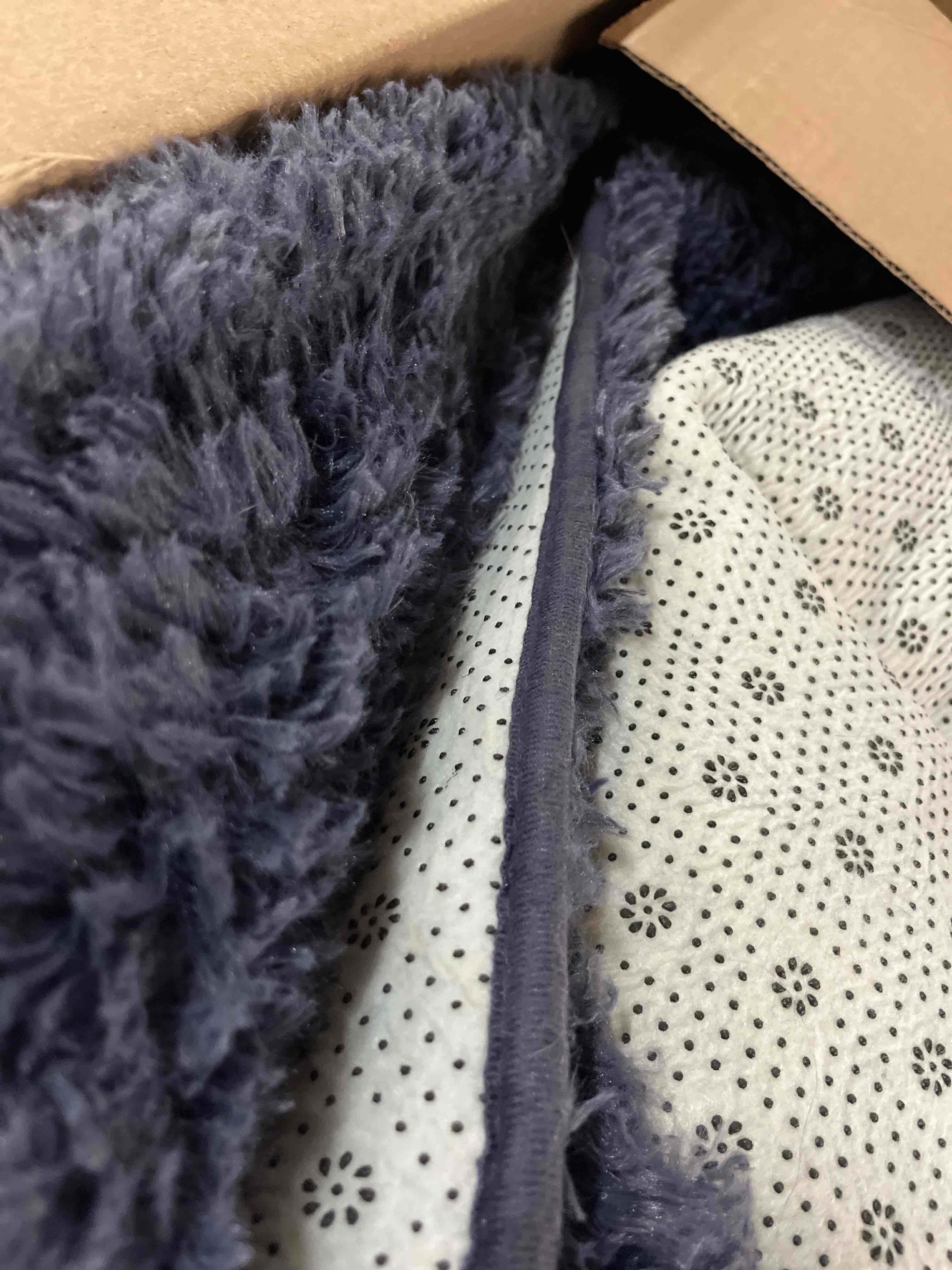 Condition photo showing Good Condition for foxmas large area rugs for living room bedroom 6x9 feet, fluffy kids room plush shaggy nursery rug furry throw carpets for boys girls, college dorm fuzzy rugs home decorate rug, grey purple