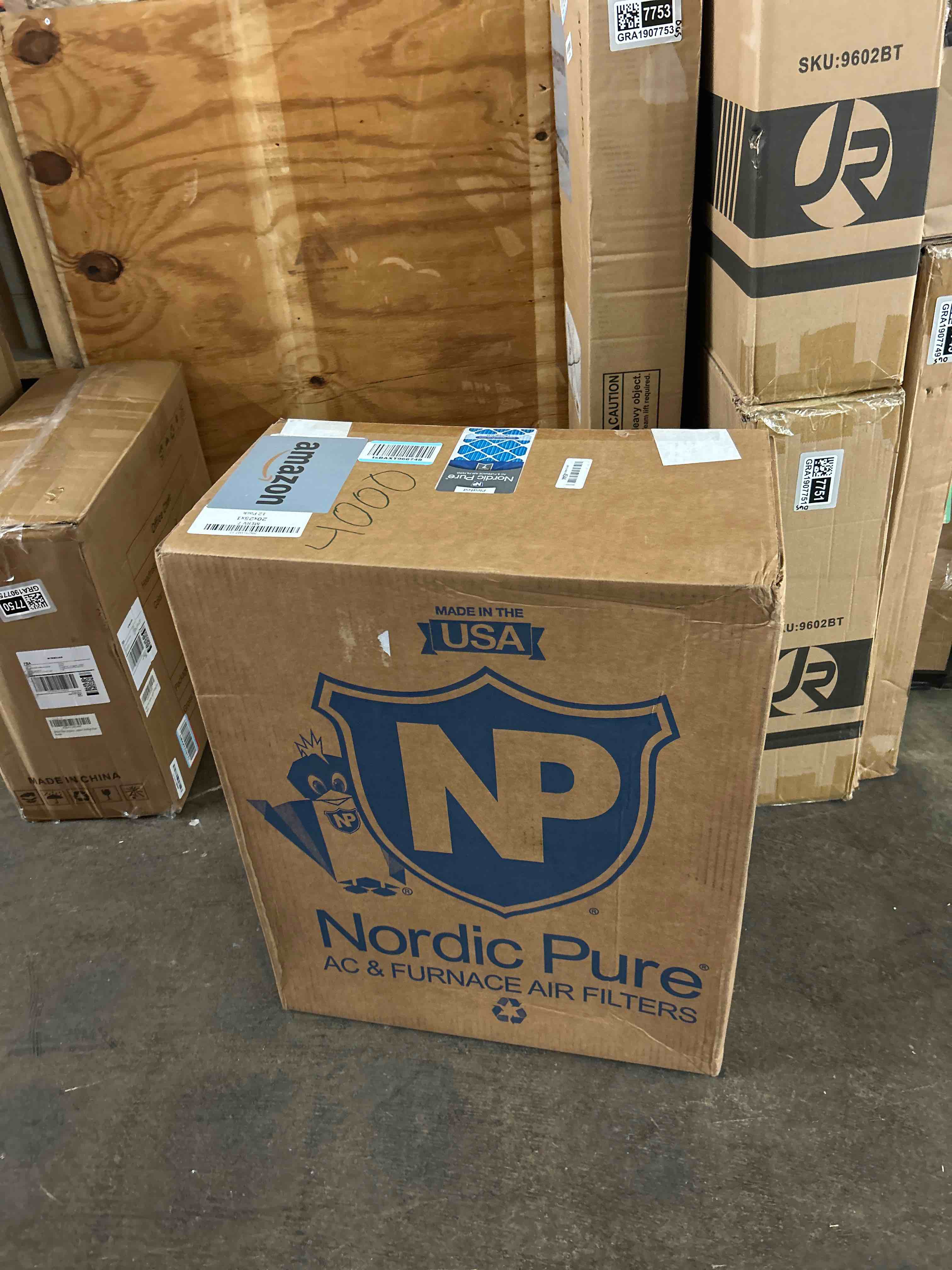 Condition photo showing New/Like New for nordic pure 20x25x1 (actual size: 19 1/2 x 24 1/2 x 3/4) pleated merv 7 air filters 12 pack