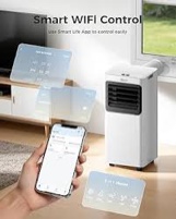 Condition photo showing New/Like New for euhomy 10,000 btu portable air conditioners, 4 in 1 portable ac with cool, dry, fan, sleep modes, room air conditioners with 50 db & 24h timer, with remote, for bedroom, apartment up to 450 sq.ft