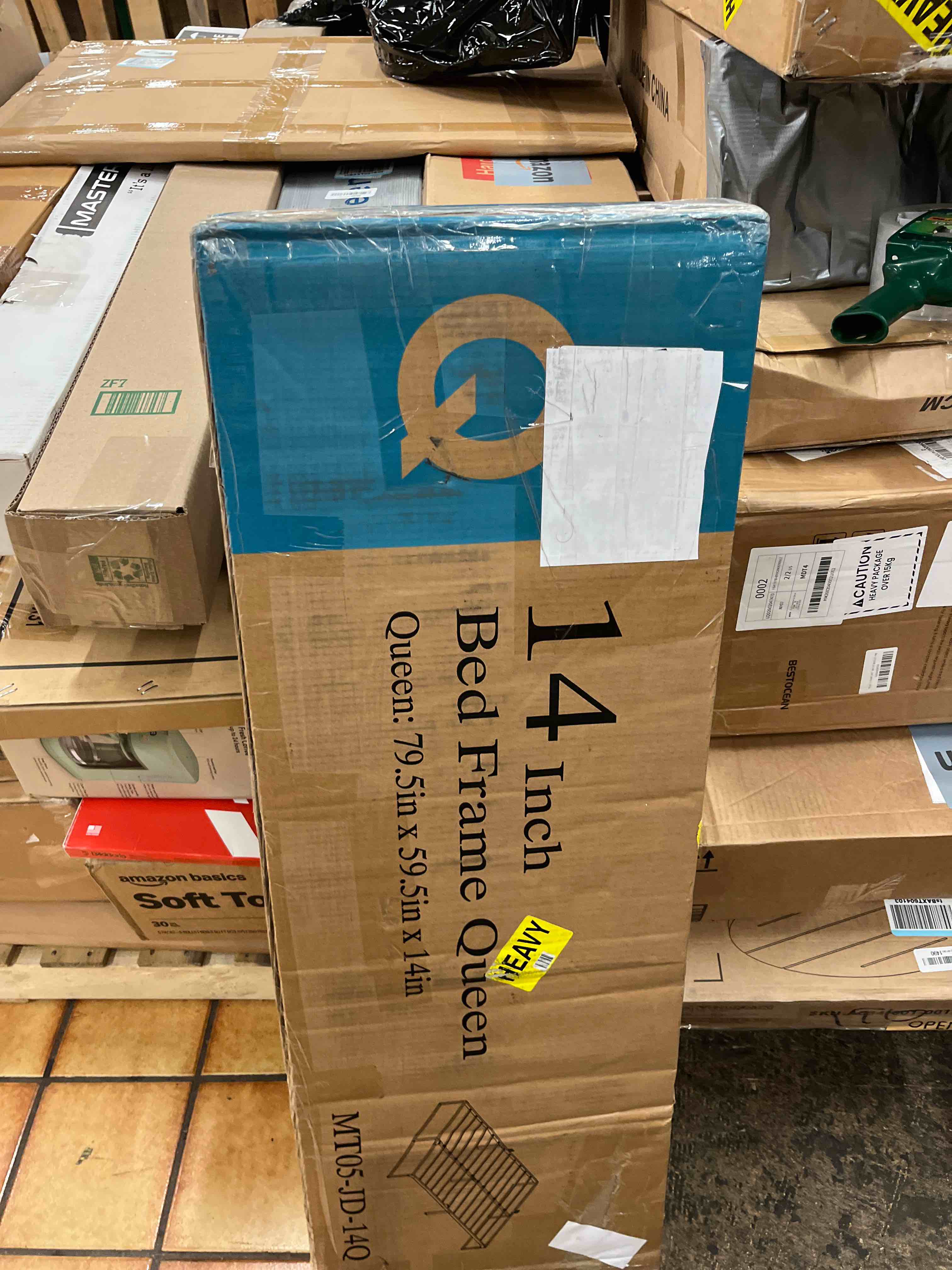 Condition photo showing New/Like New for yitong angel 14 inch queen bed frame,3500 lbs heavy duty metal platform, steel slats support/no box spring needed/noise free/non-slip/easy assembly