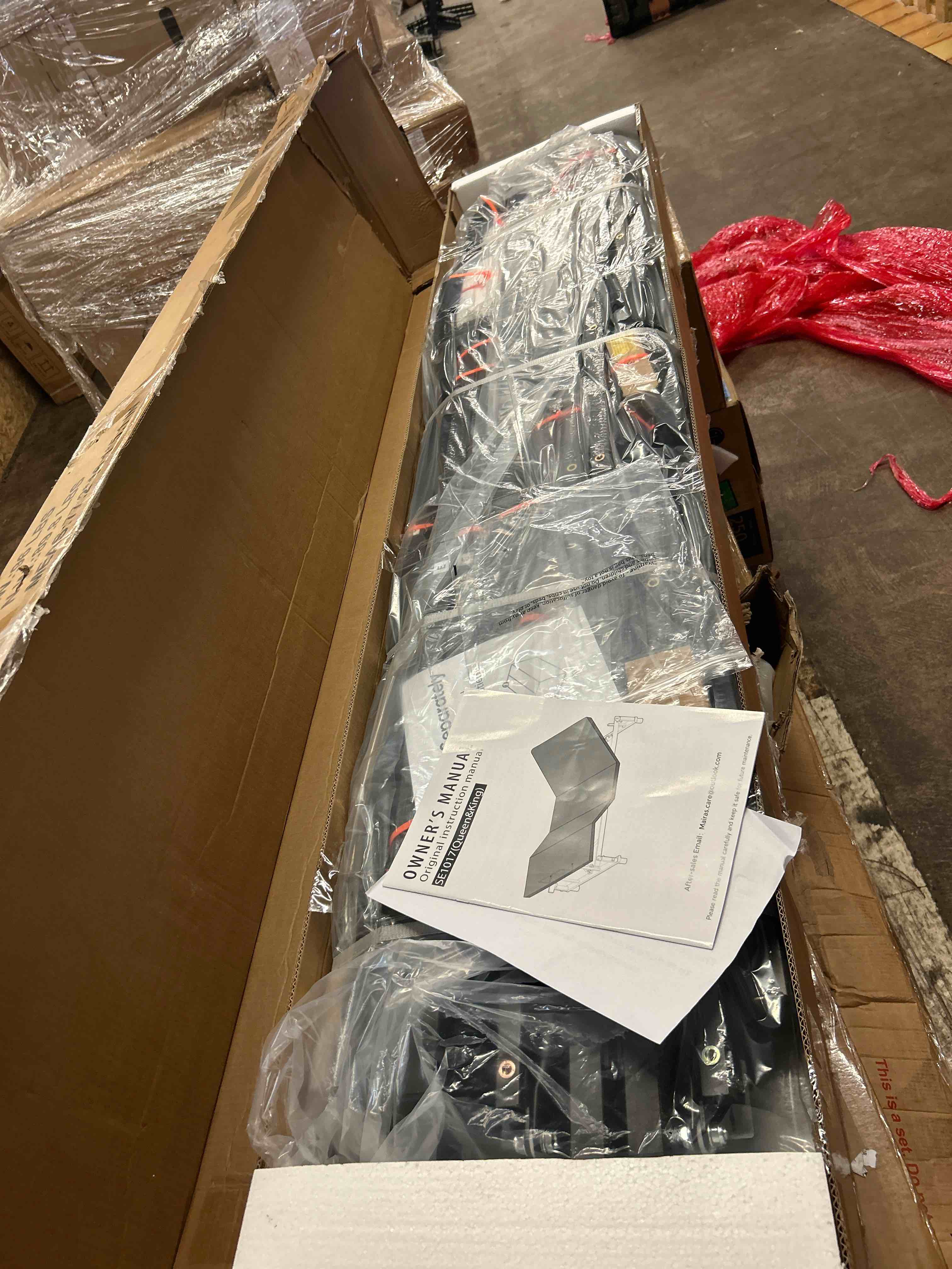 Condition photo showing New/Like New for queen size adjustable bed frame with wireless remote, zero gravity & head & foot incline, heavy-duty steel frame, whisper-quiet motor, easy installation (79" l x 59" w x 12" h)