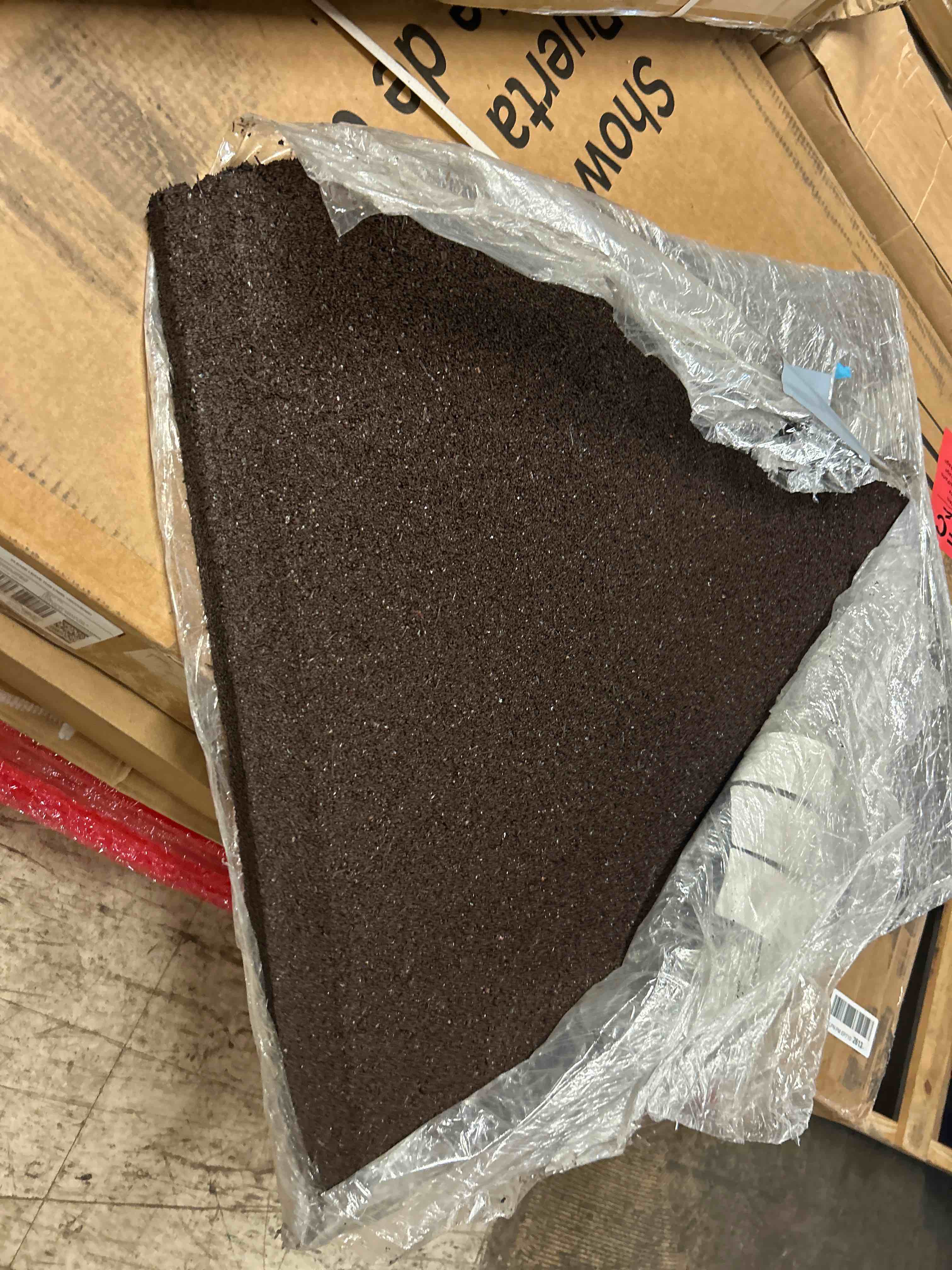 Condition photo showing New/Like New for playsafer elevate rubber playground tiles - 1" thick high density interlocking shock absorbent safety tile for playgrounds, and exercise equipment - 20" x 20" (1 tile - 2.7 sq. ft. - brown)