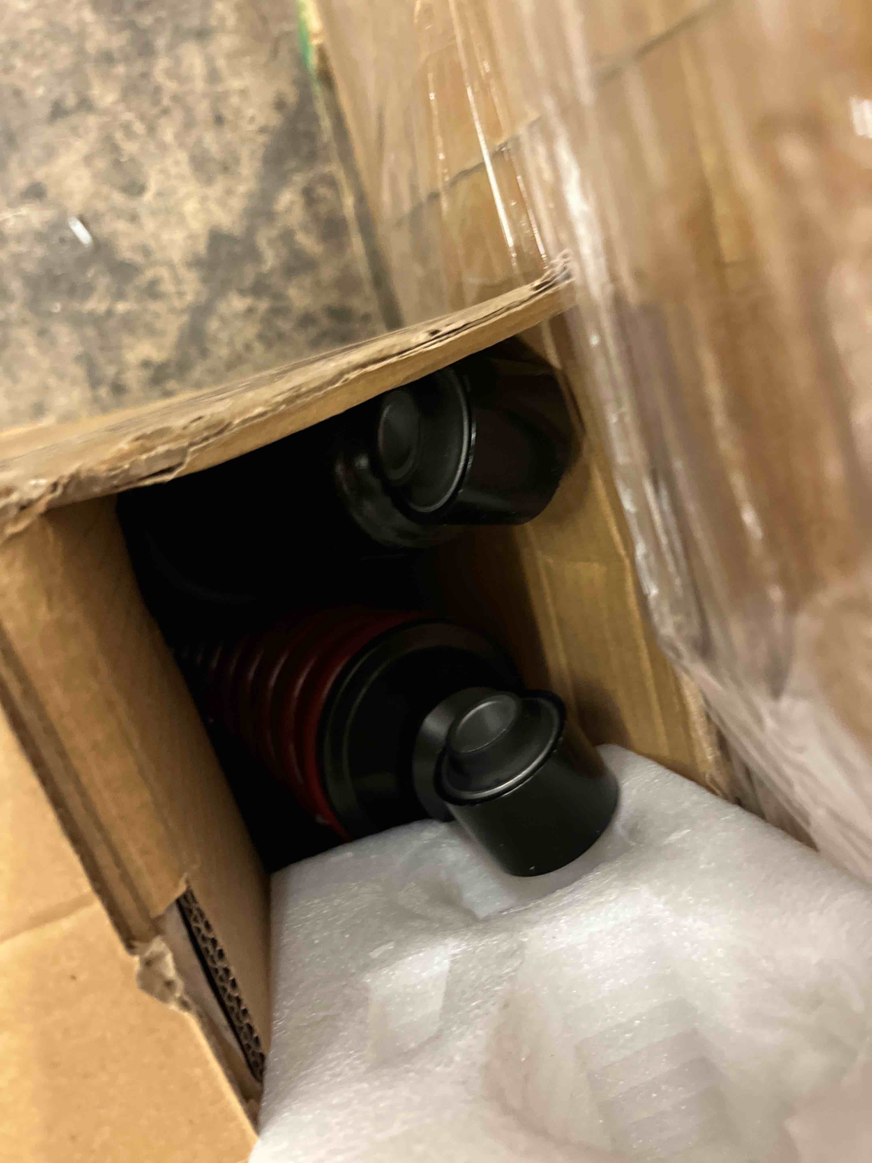 Condition photo showing New/Like New for yamaha golf cart shocks rear heavy duty absorber with springs for yamaha gas and electric g29 drive, g22, g20, g19, g16 and g14 golf cart models oem jn4-f2210-00-00, jn3-f2210-00 (red)