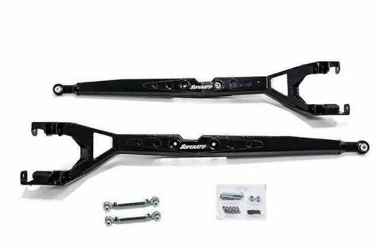 Condition photo showing New/Like New for superatv heavy duty rear trailing a-arms for 72" can-am maverick x3 turbo/max (2017+) - black
