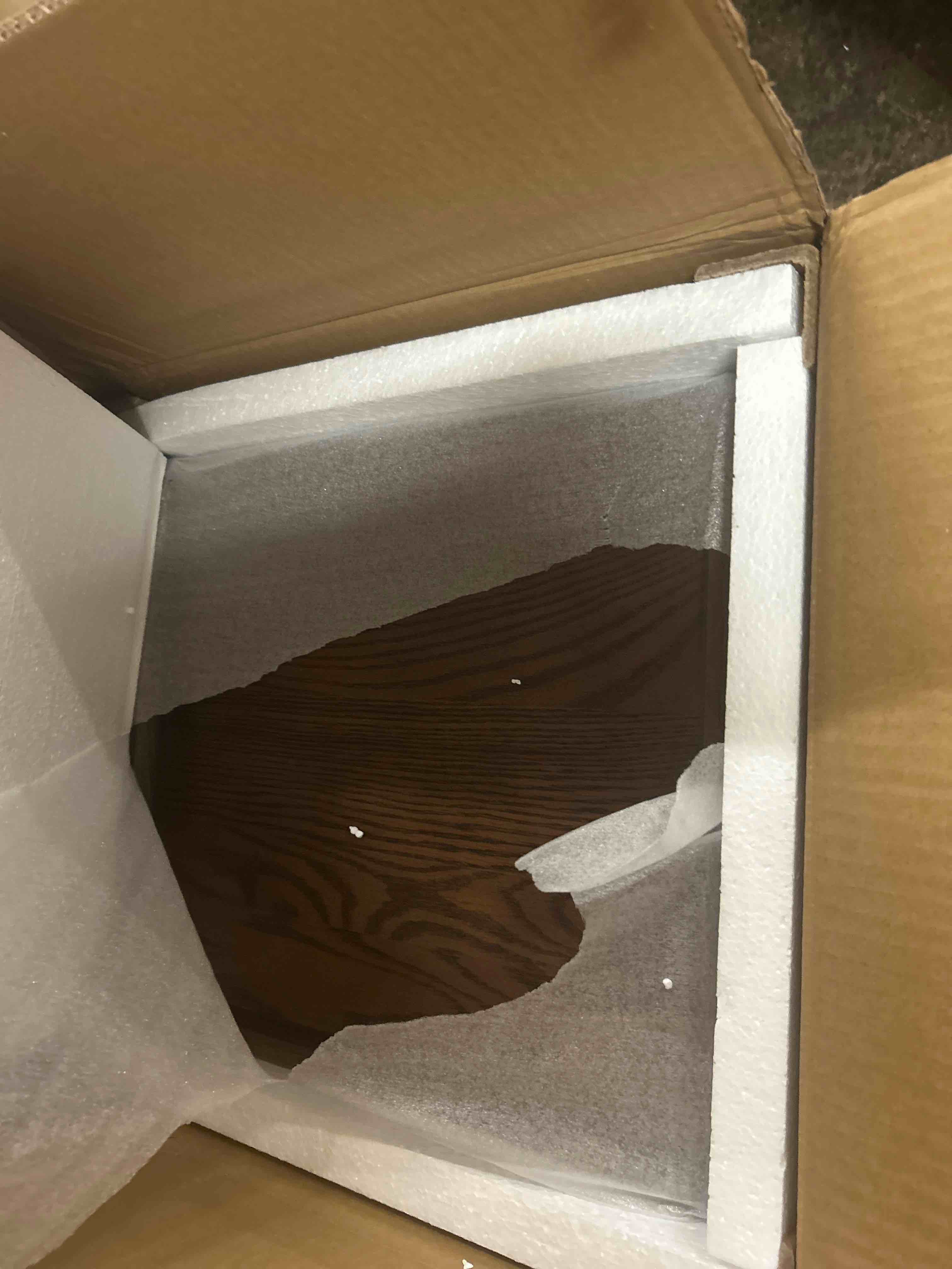 Condition photo showing New/Like New for 100% solid wood nightstand, walnut nightstand with 2 drawers, mid century modern night stand, oak nightstands, wooden nightstands for low bed, small bedside tables for bedroom(19.69" h)