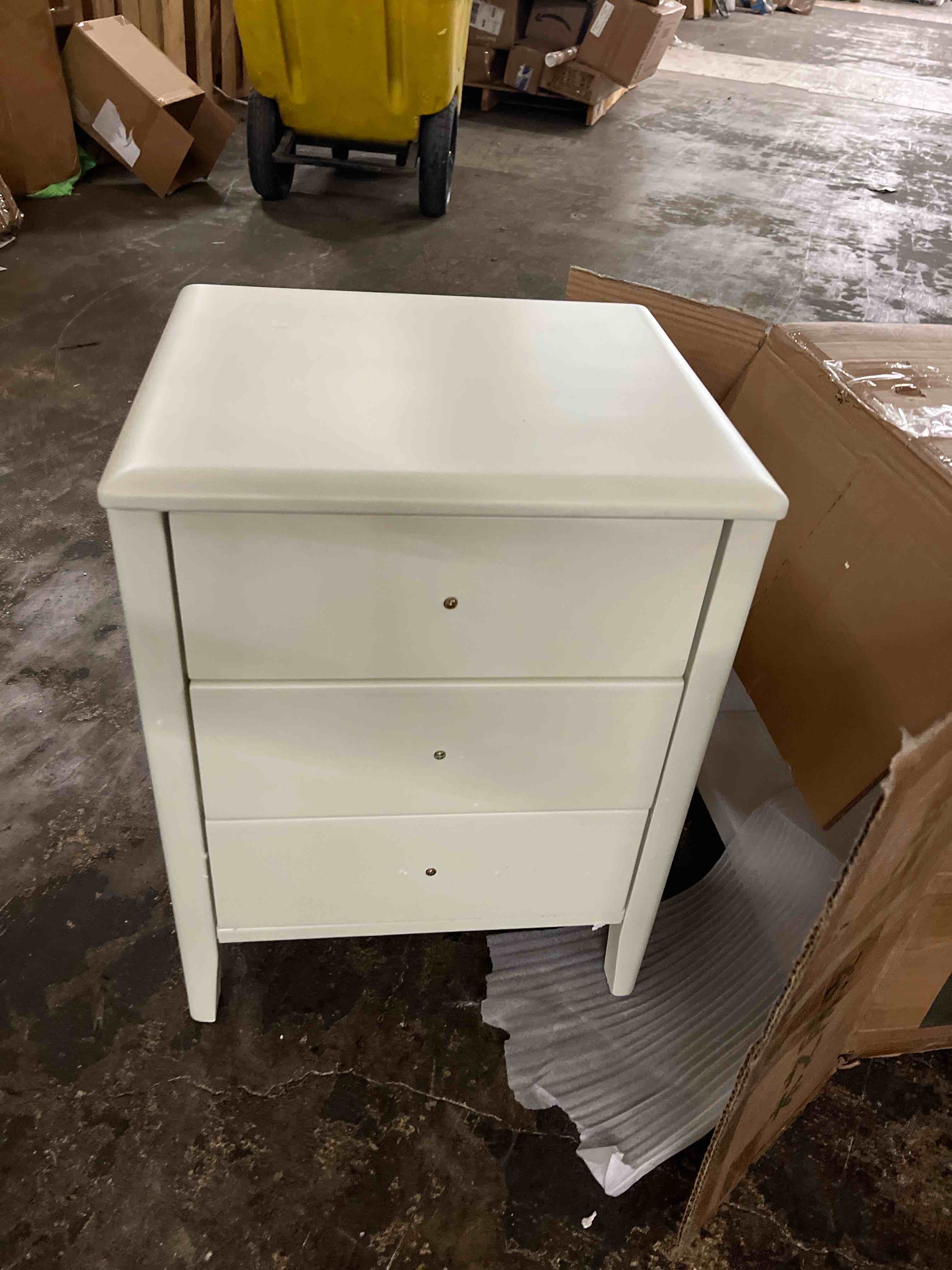 Condition photo showing New/Like New for wayshome white solid wood nightstand, 19.49'' h