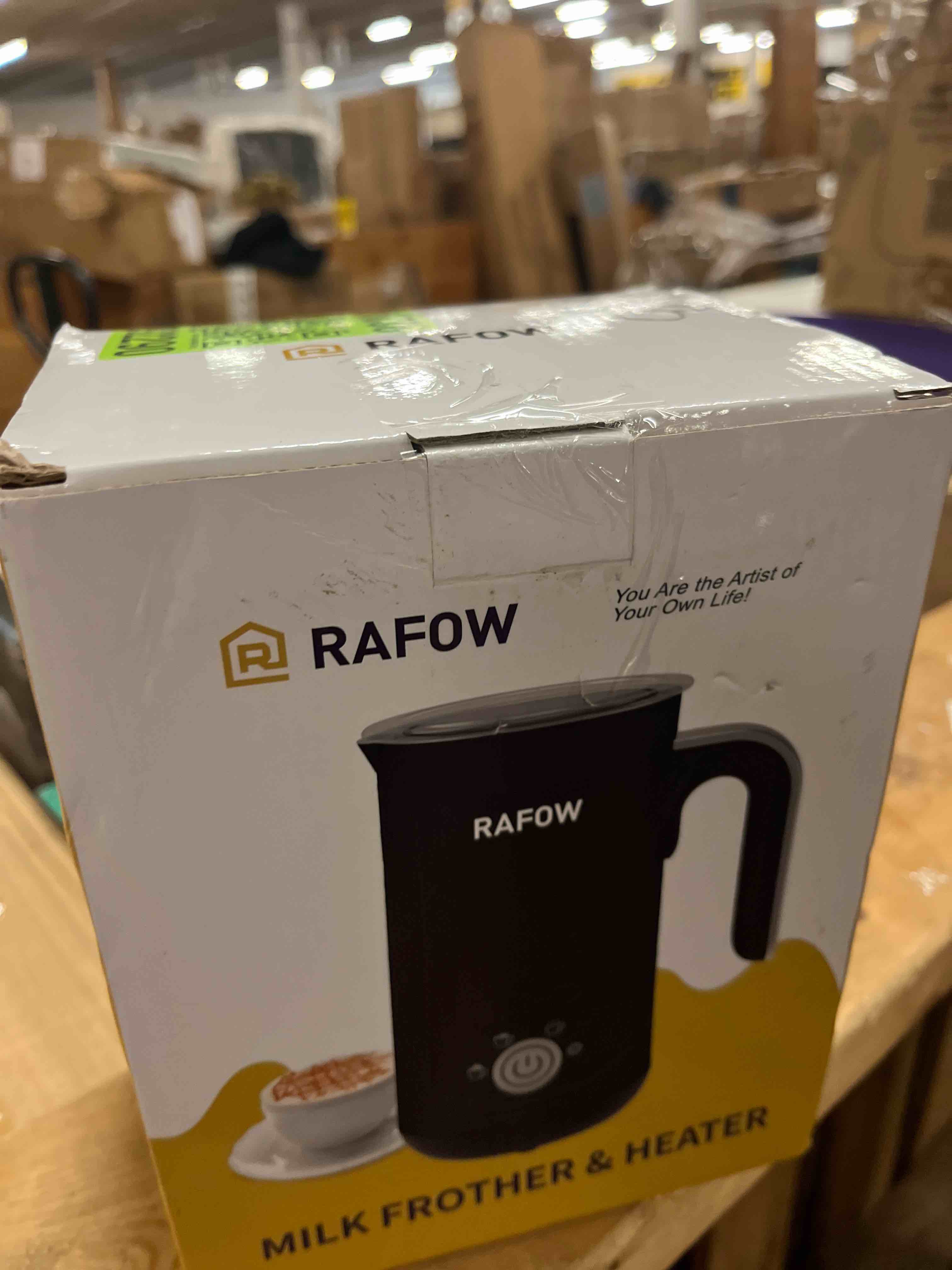 Condition photo showing New/Like New for 4 in 1 electric milk frother: automatic milk steamer large capacity hot & cold coffee foam froth maker, milk warmer foamer for latte, cappuccino, hot chocolate