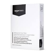 amazon basics 92 bright multipurpose copy paper, 11 x 17 inches, pack of 5, 2500 count, white
