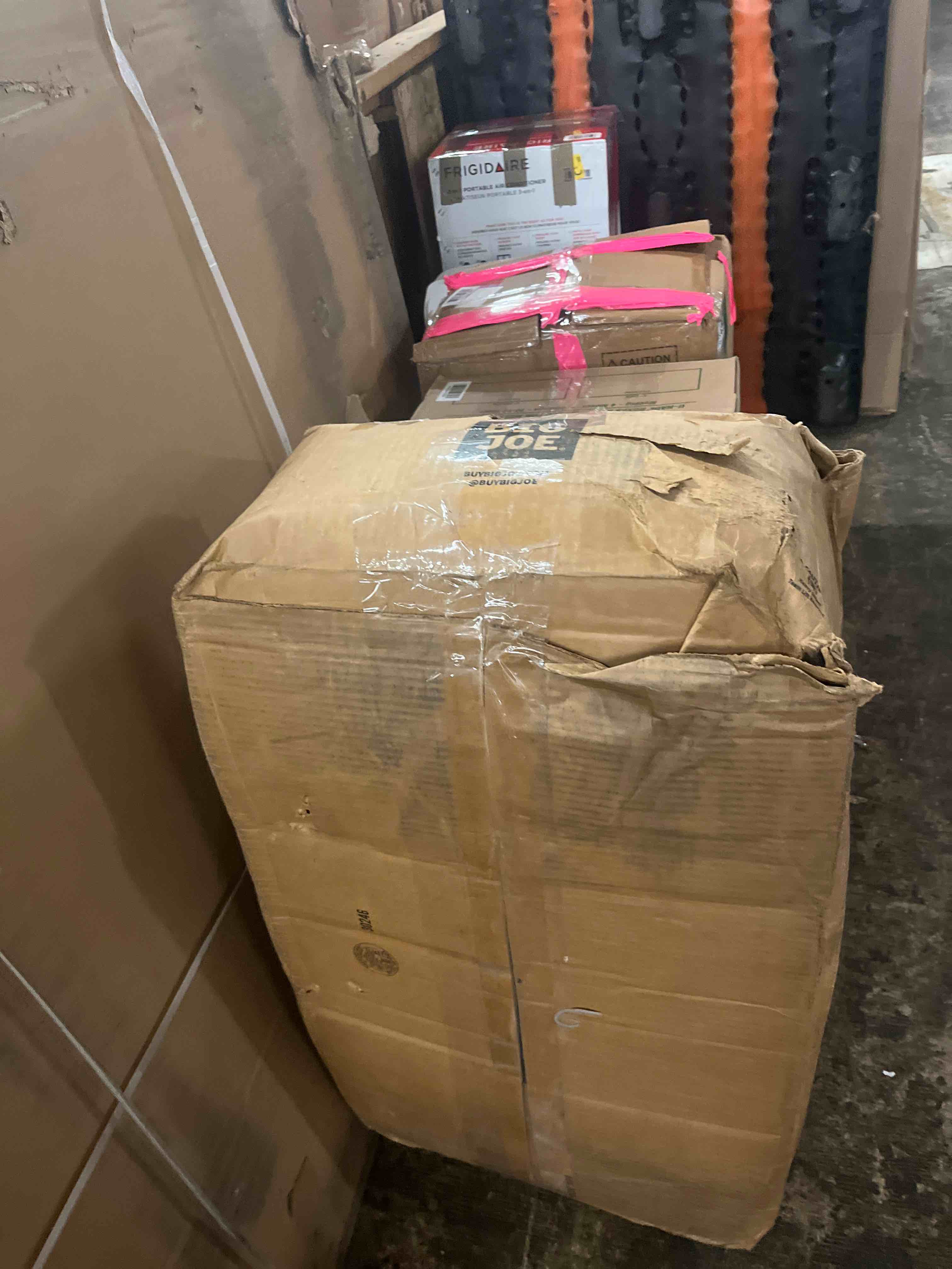 Condition photo showing New/Like New for big joe fuf 7ft giant foam bean bag chair, oversized couch with removable cover for kids, teens, adults, vanilla latte corded plush, 7 foot | premium shredded foam filled, corded plush, adult-sized comfortable seating, supports up to 300 lbs