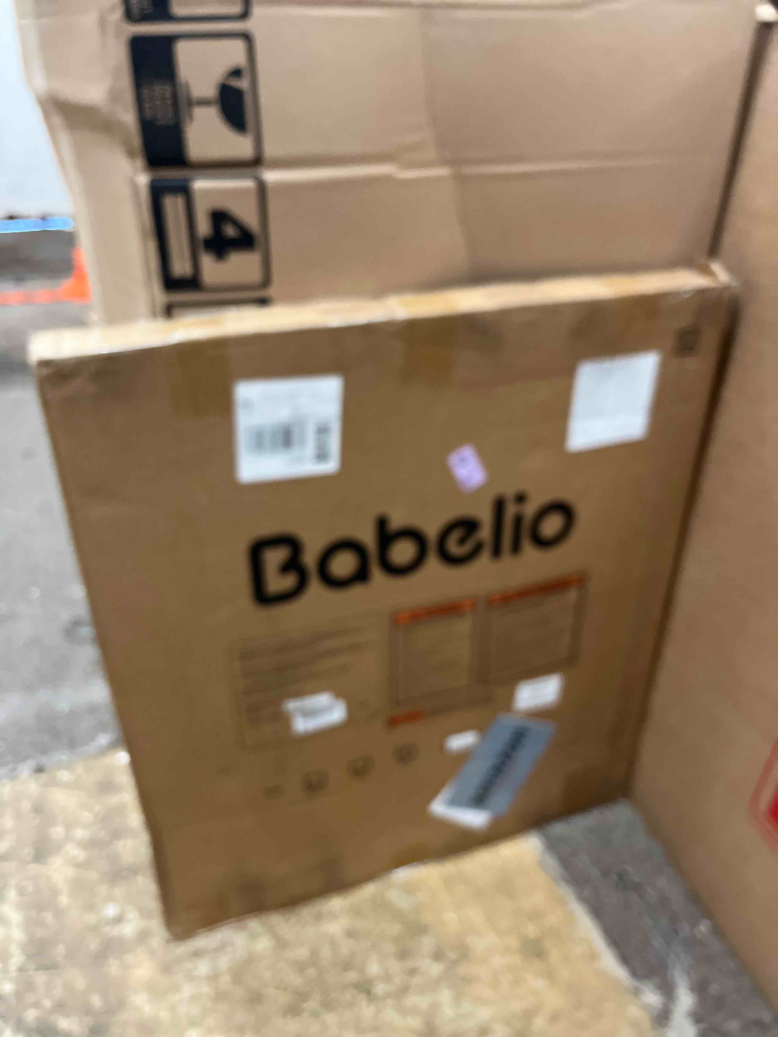 Condition photo showing New/Like New for babelio baby gate with adjustable cat door, catprivilege iii, 29-43" | auto-close, pressure mounted with no drilling, dual lock safety gates for stairs, doorways and house, easy walk thru, black